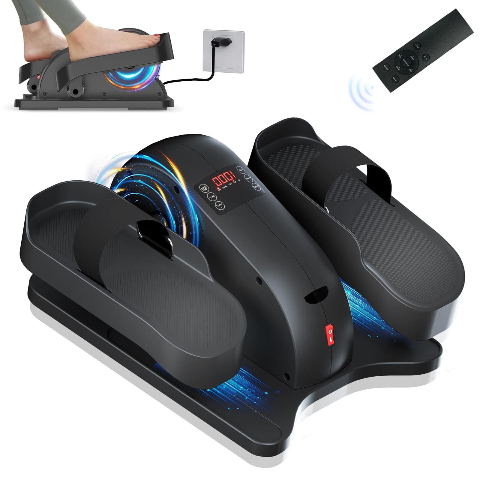 TODO Mini Eliptica Pedales Eliptica Estaticos Personas Mayores, Pedaleador Electrico, Bicicleta Eliptica Fitness para Casa, Ejercitador de Piernas para Ancianos y Adultos