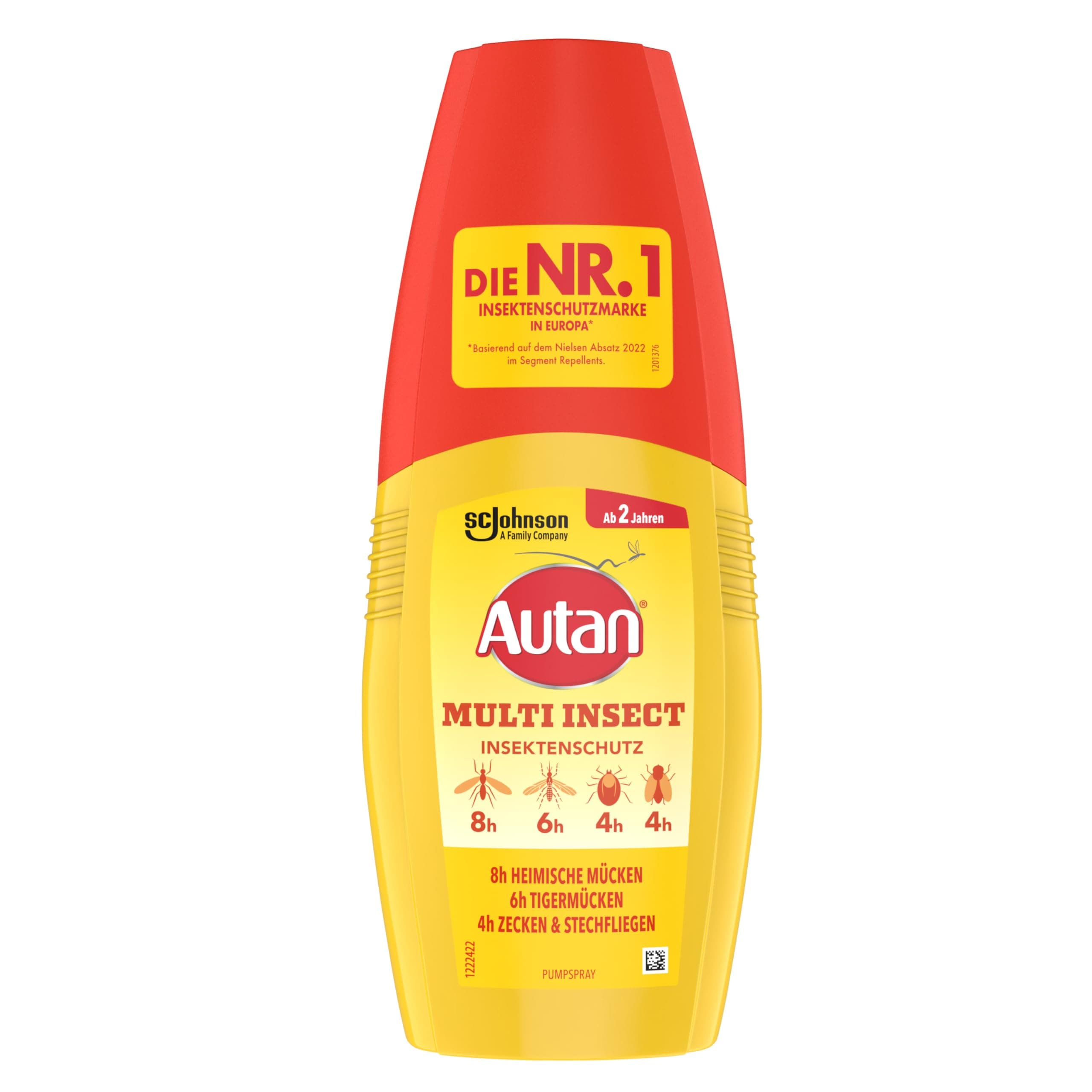 Autan Multi Insect Pumpspray, Multi-Insektenschutz vor Mücken, Stechfliegen und Zecken, Travel Essentials, 1er Pack (1 x 100 ml)