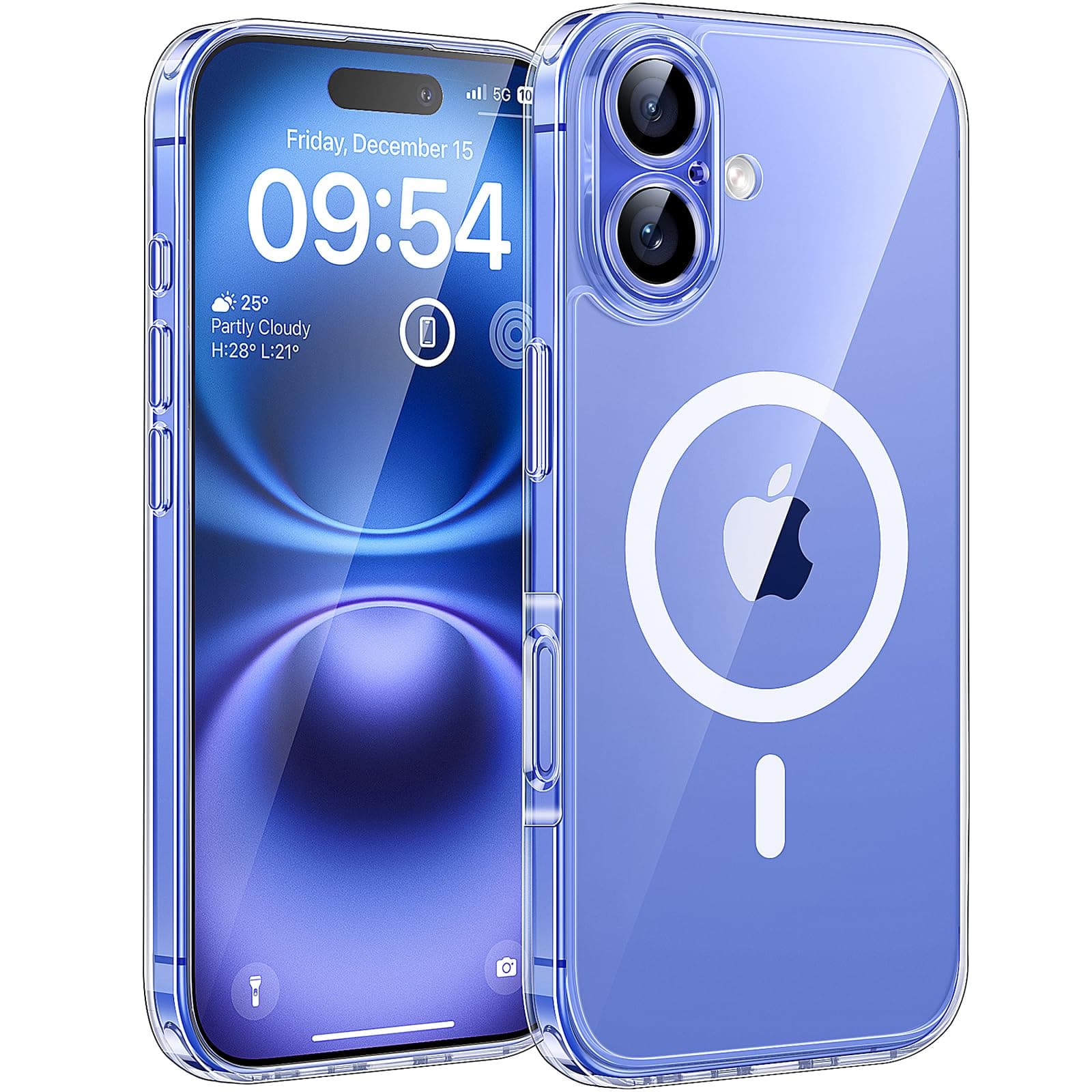 TOCOL Cover Magnetica per iPhone 16 Plus 6,7 Pollic, Compatibile con MagSafe, Protezione Fotocamera Integrata, Senza Ingiallimento, Trasparente