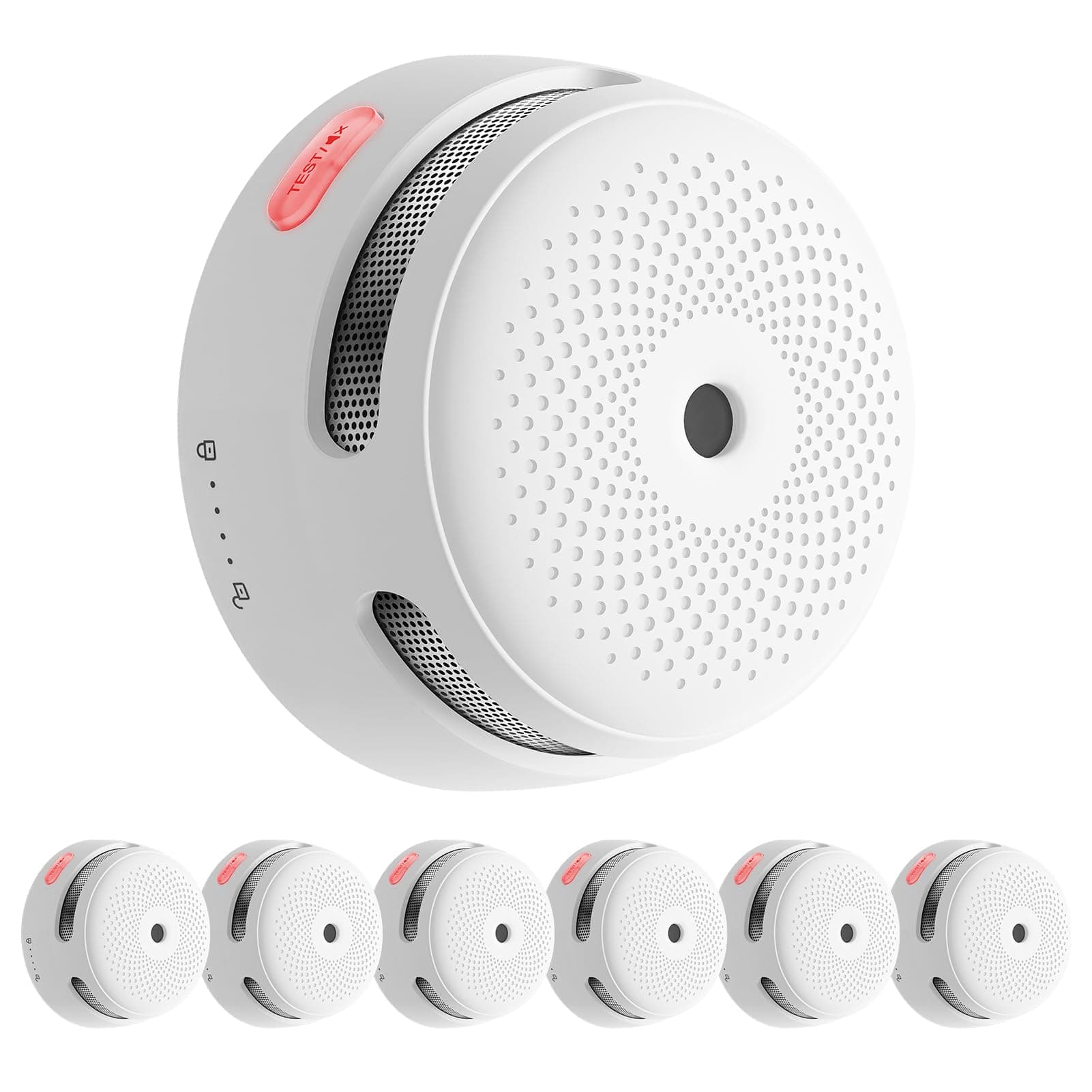 X-Sense XS01-M - Detector de humo WiFi inalámbrico compatible con FS31/FS61/FS121, estación base SBS50 y aplicación de seguridad para el hogar X-Sense, señal de advertencia de 85 dB, mini detector de