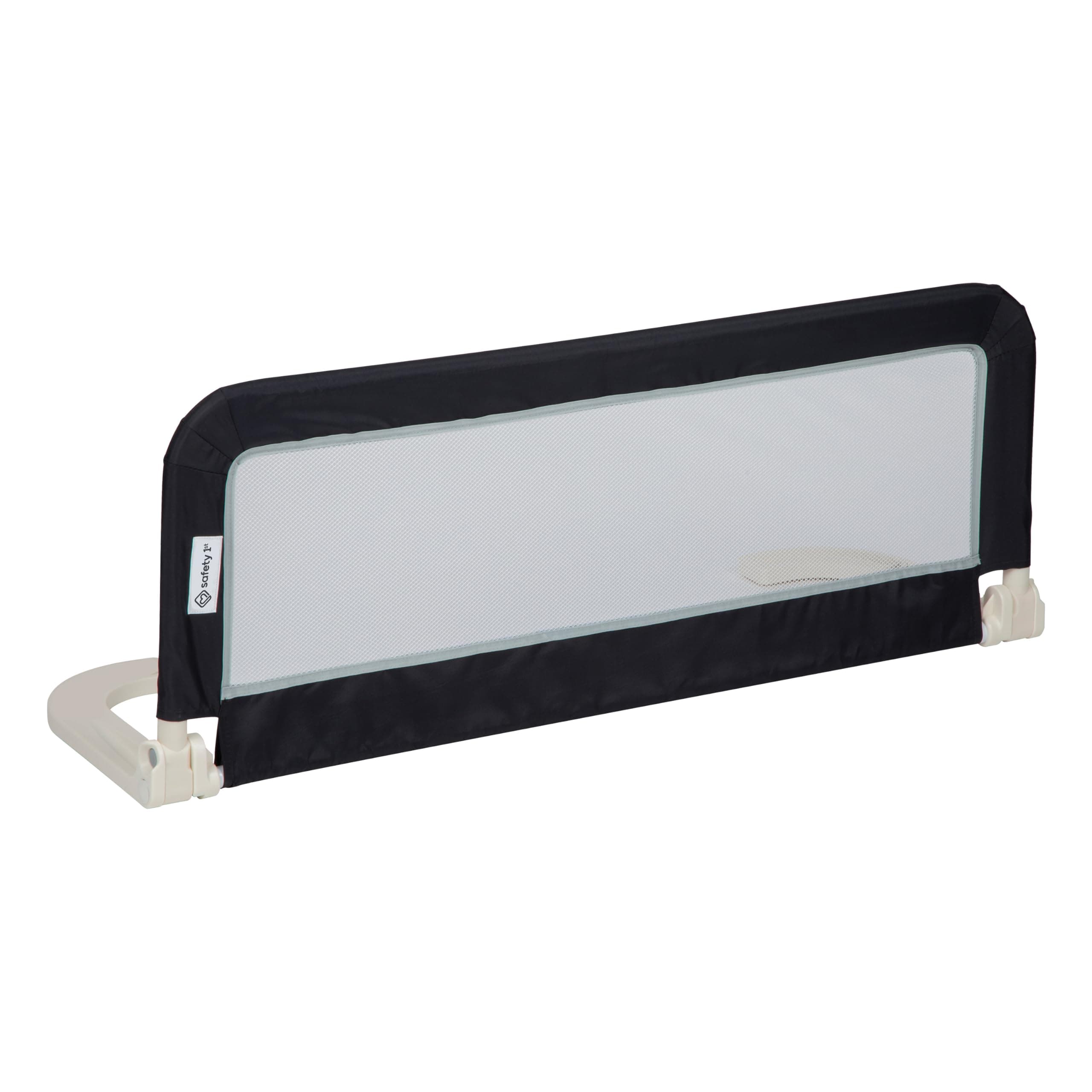 Safety 1st Barrera Cama Portátil 106 x 42cm, Barrera de Seguridad Niños Cama Plegable, 18M-5A, Barrera Cama Niños Viaje, Tejido de Malla, Fácil Instalación, Bloqueo Automático, Fácil Transporte, Grey