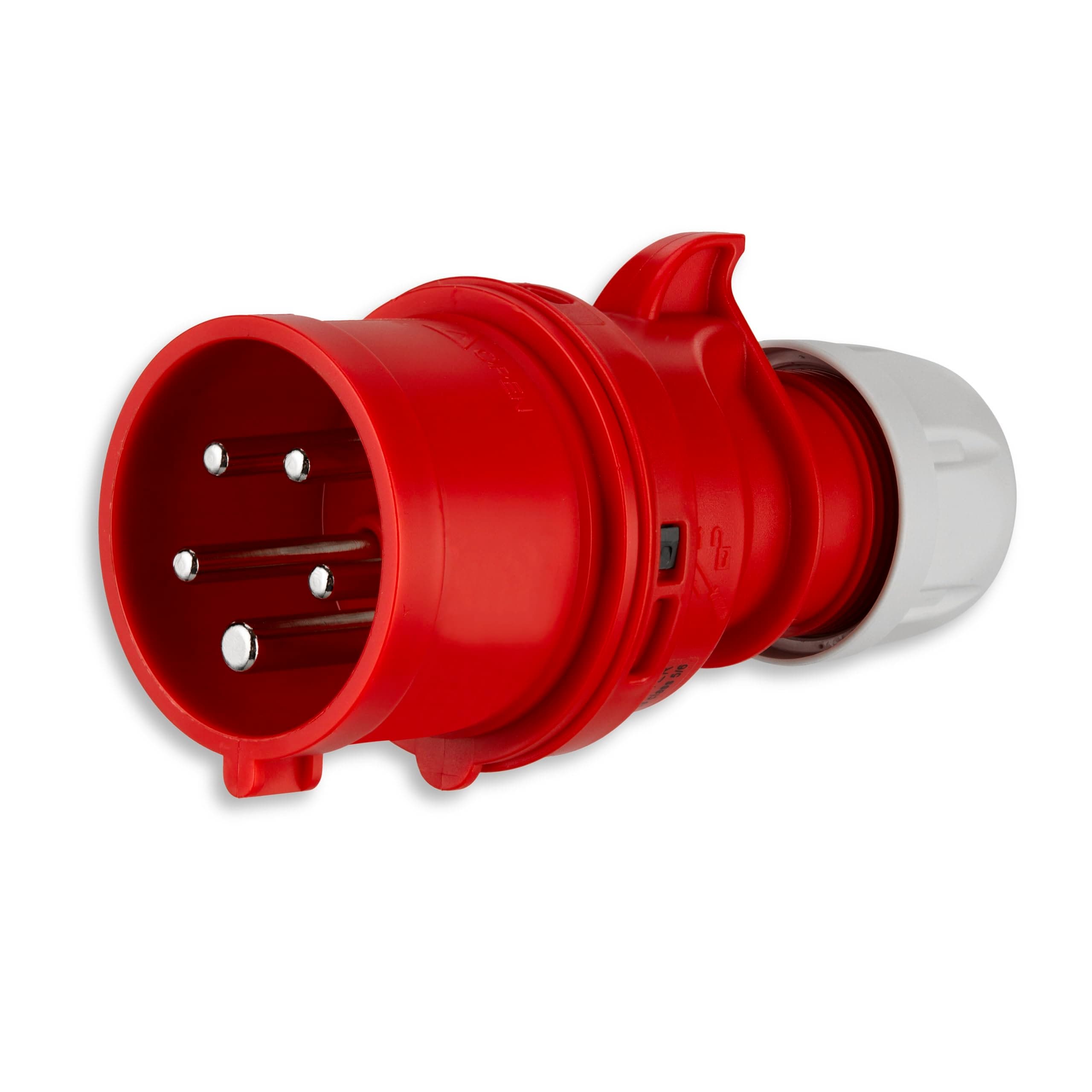 REV CEE-Phasenwender, 400V, 16A, 5-polig, 3Ph + N + PE, wasserd. IP44, rot