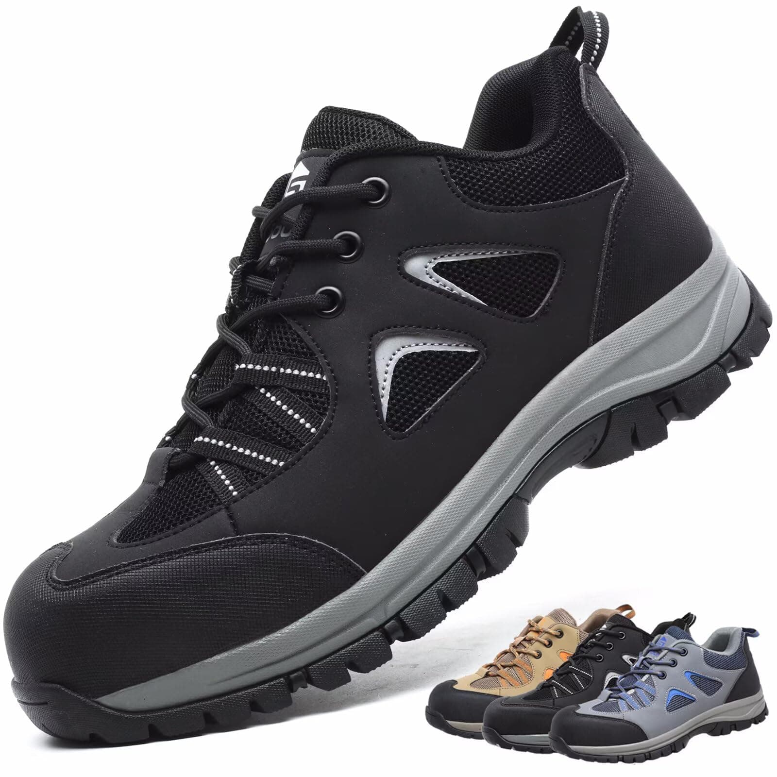 CYKYGGO Chaussures de Sécurité Hommes Femme légère Chaussures de Travail Confortable Embout Acier Protection Baskets De Sécurité