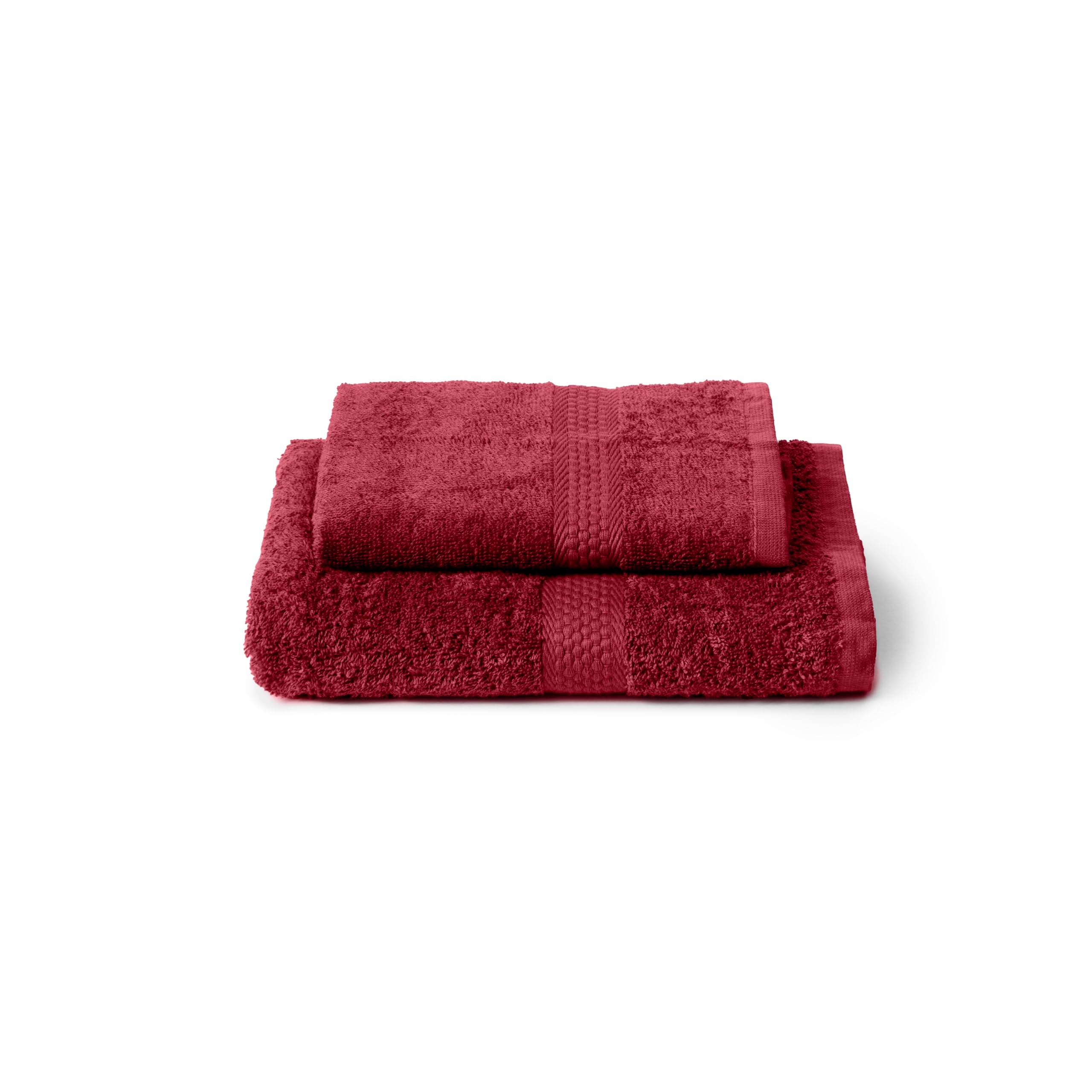 Caleffi Set Asciugamani Bagno Viso e Bidet in Cotone, Asciugamani Resistente a Lavaggi, Include 1 Asciugamano Viso 55x100 cm e 1 Asciugamano Bidet Ospite 40x60 cm, 2 Pezzi