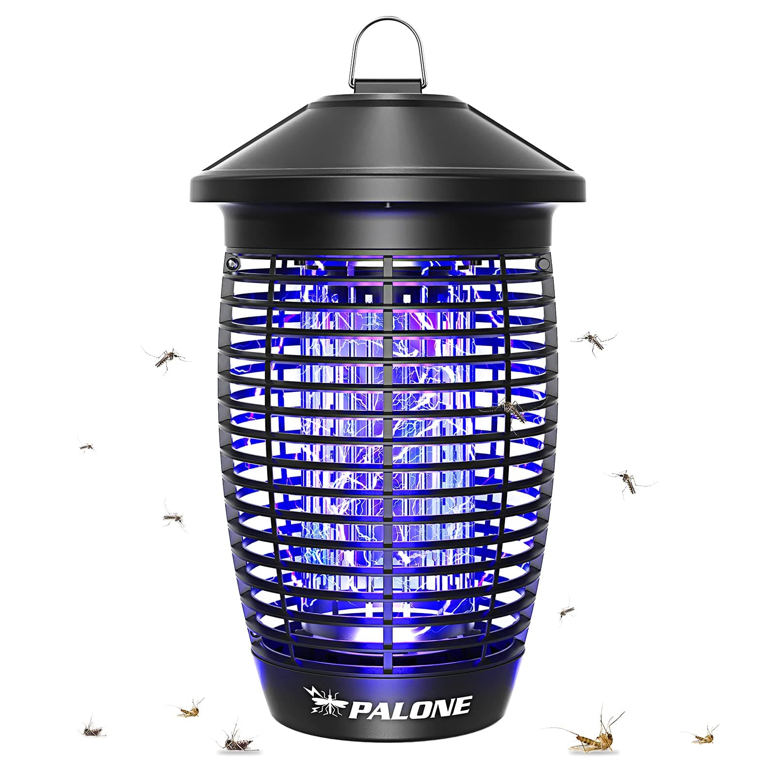 PALONE Lampara Antimosquitos 4500v 20w UV, Antimosquitos Electrico, Atrapa Moscas Alcance Efectivo 100 M² para Interior y Exterior