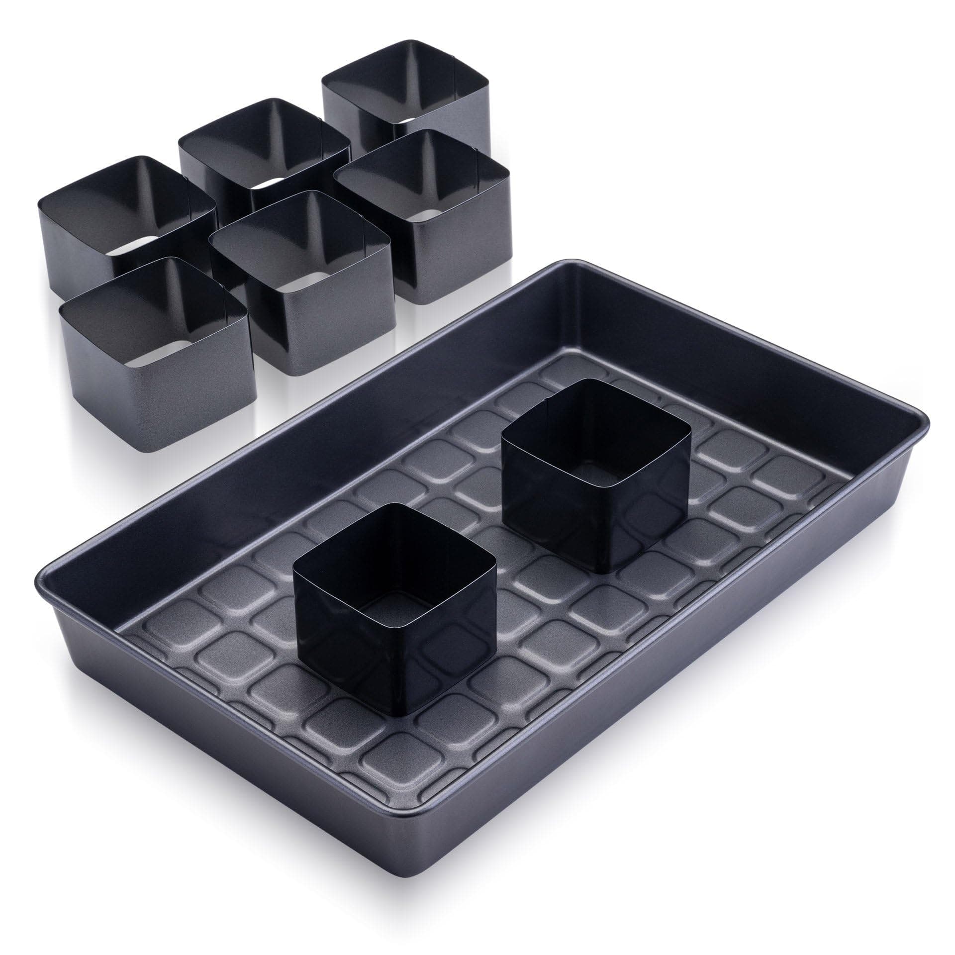 Zenker Zahlen- und Buchstaben Backform – 9-teiliges Set für kreative Backwerke, PFAS-freie Beschichtung, Hitzebeständigkeit +230 °C, Schwarz