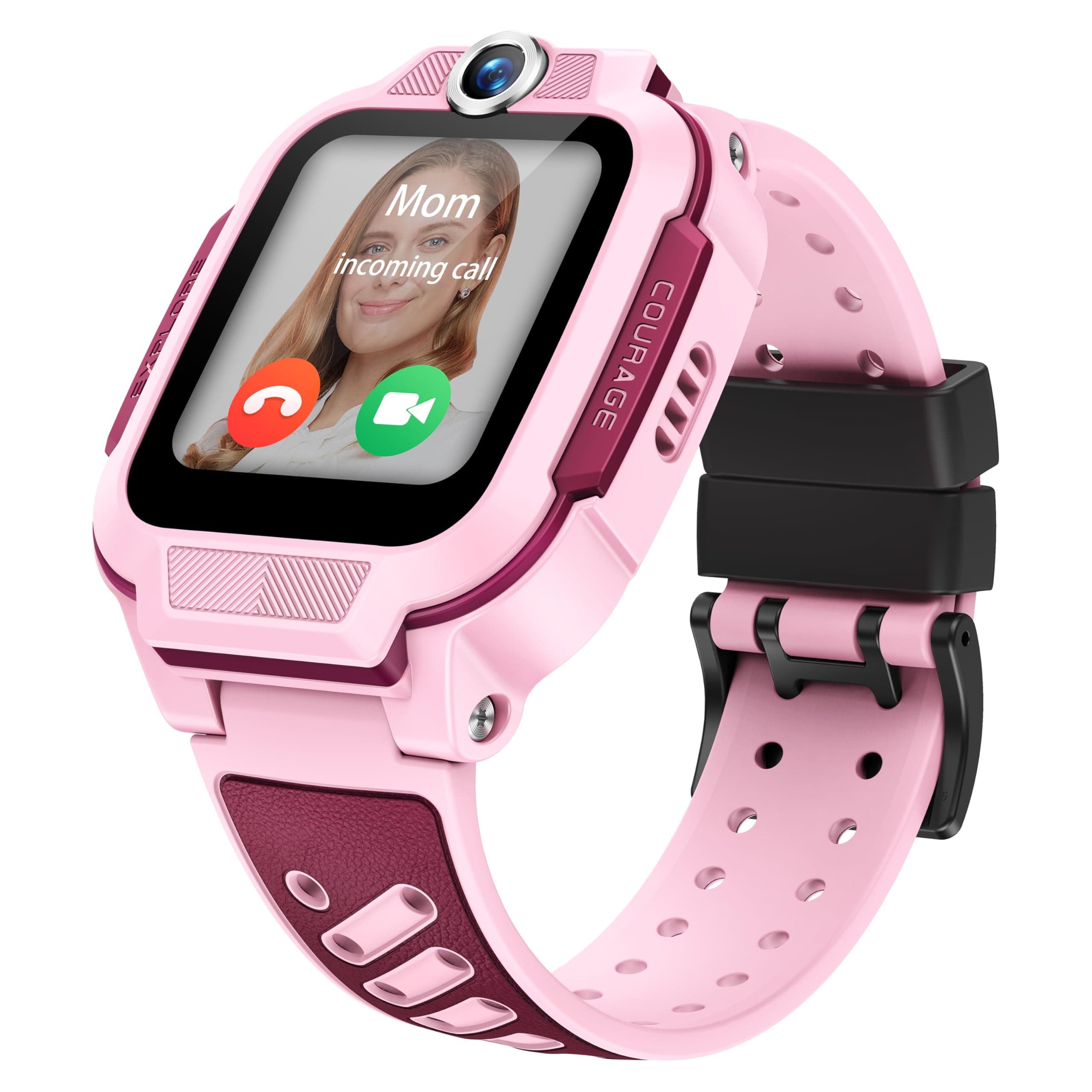 imoo Z3, Reloj Inteligente niño, Reloj niños GPS y Llamadas, SIM, videollamadas HD, Control Parental, Modo Colegio, protección IPX8, SOS, Pantalla táctil 1,5", niños (Rosa)