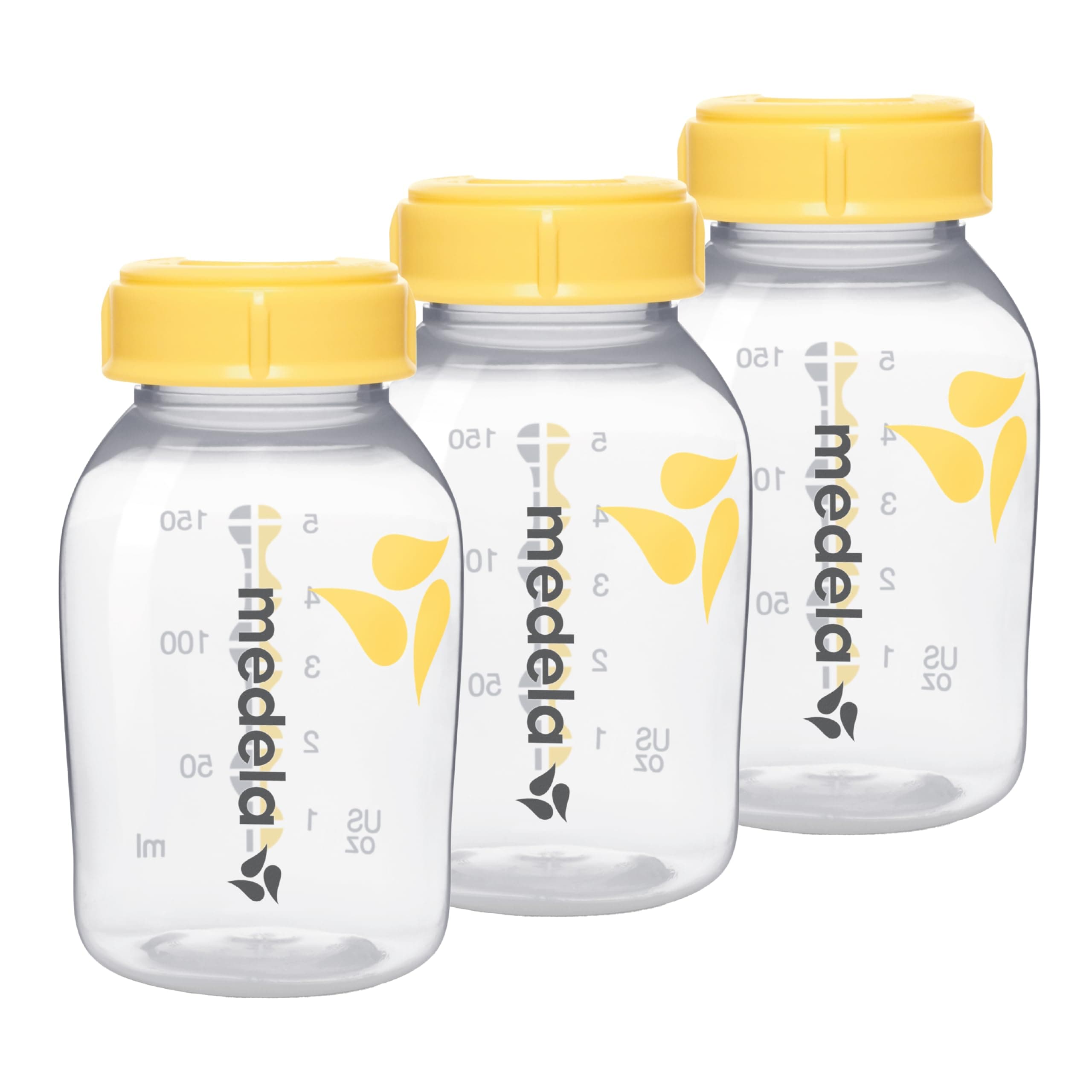 Medela Biberones para el almacenamiento de leche materna, Sin BPA, Paquete de 3 uds. de 150 ml
