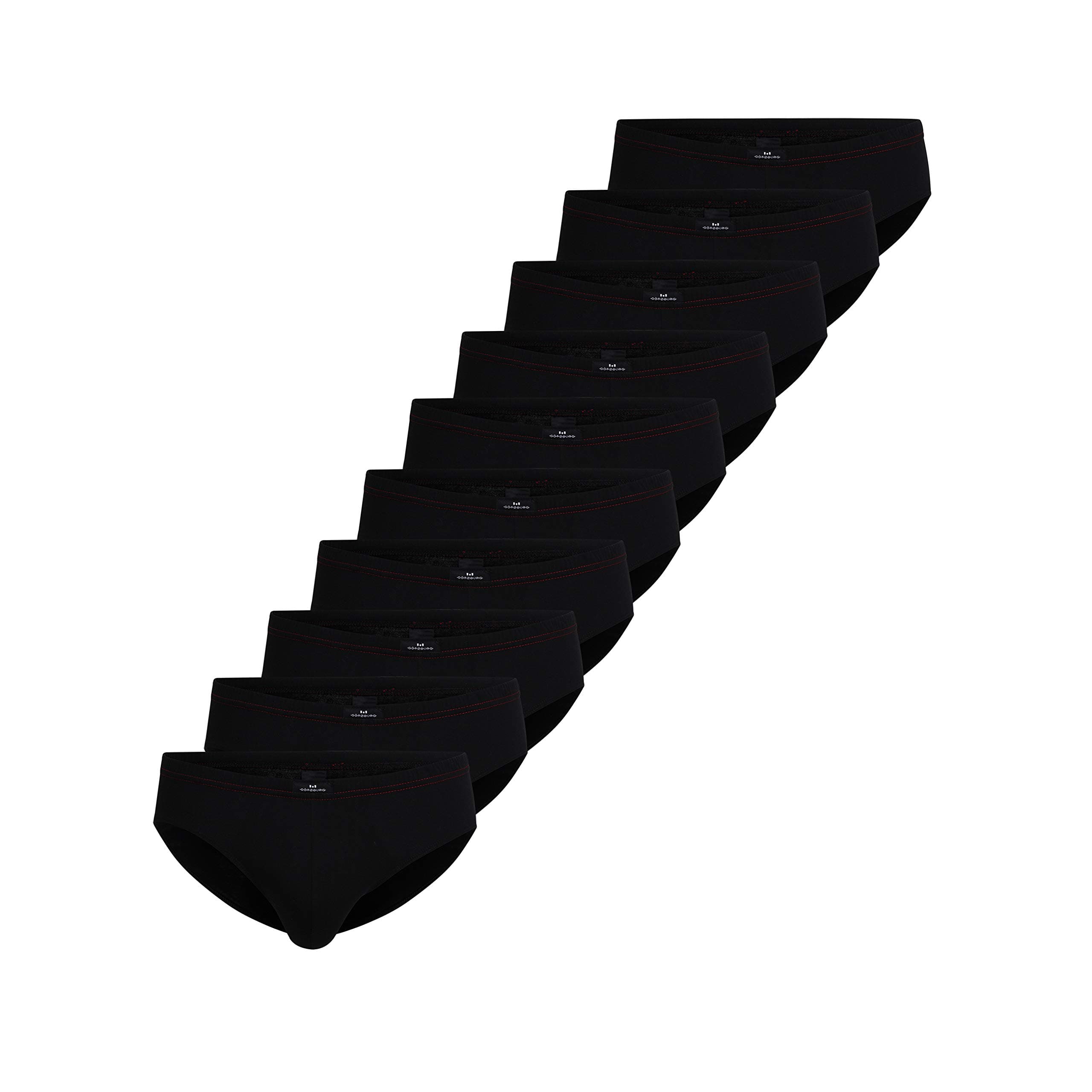 Götzburg Herren 10er-Pack Slips Unterhosen aus natürlicher Baumwolle