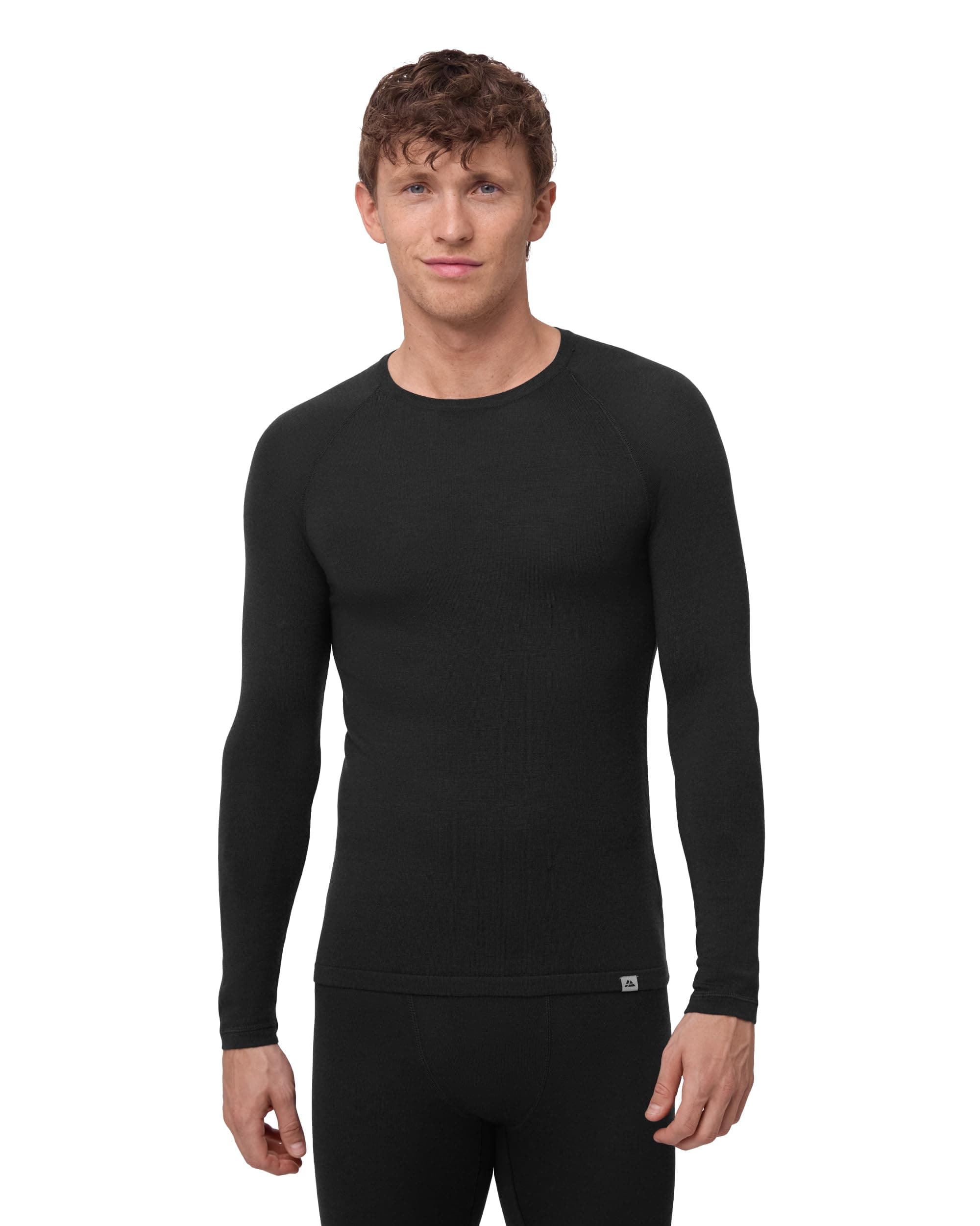 DANISH ENDURANCE Maglia Termica Uomo in Lana Merino, Manica Lunga, per Sci, Trekking, Escursionismo con o Senza Chiusura Zip