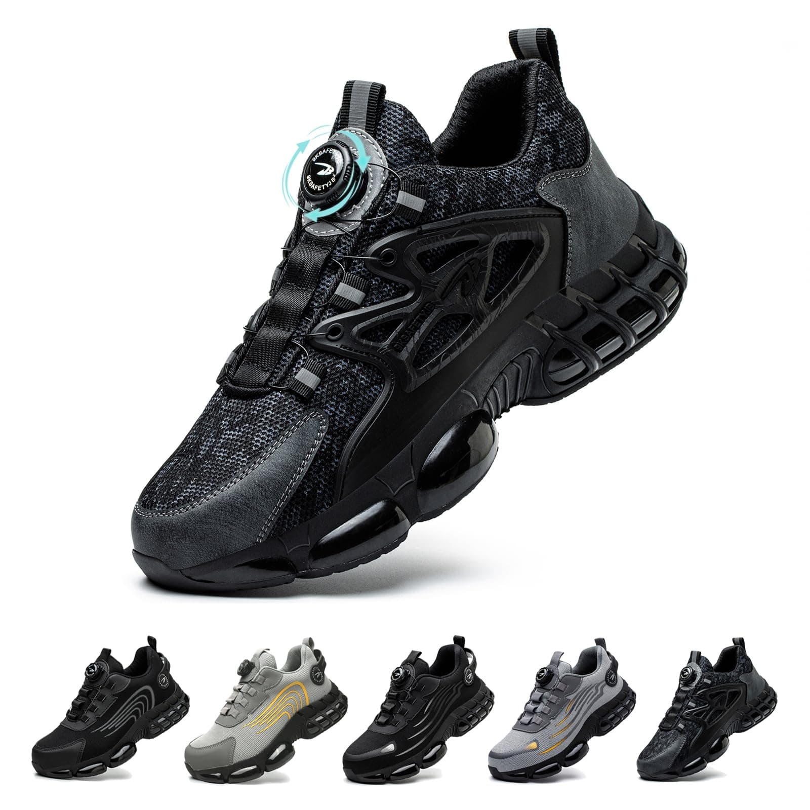Gugifcto Chaussures de Sécurité Homme Femme Légère Basket Securite Antidérapante Mode Confortable Chaussures de Travail Respirantes 36-48 EU