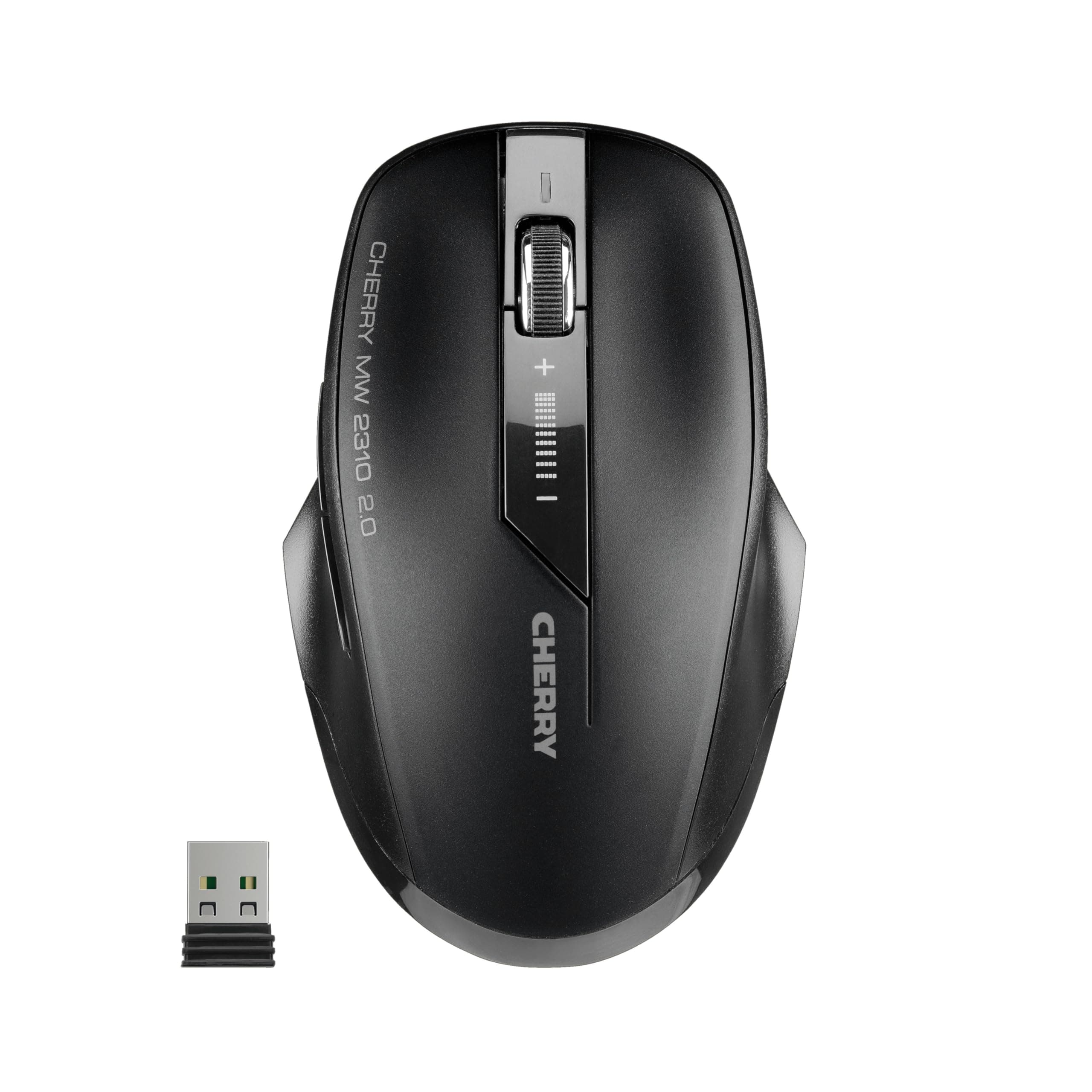 Cherry MW 2310 2.0, Souris sans Fil 6 Boutons, 2.4 GHz RF avec 10 m de Portée, Capteur Optique & Switch DPI, Récepteur Nano USB, Ambidextre, Noir