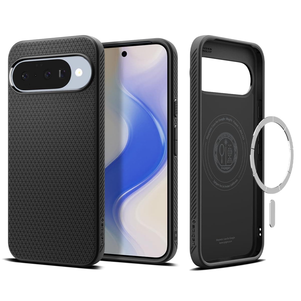 Spigen Liquid Air MagFit Hülle für Google Pixel 10 und Pixel 10 Pro, Kompatibel Mit Pixelsnap und MagSafe [2025 Neue Funktion] [Made for Google] -Schwarz