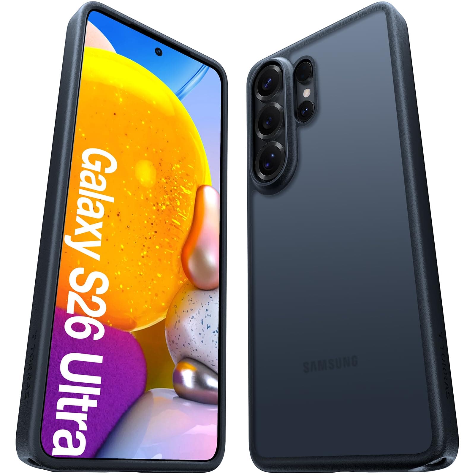 TORRAS Guardian für Samsung Galaxy S26 Ultra Hülle (TOP Militärschutz) mit 360°-Airbags Langlebig Handyhülle für Samsung S26 Ultra Hülle Angenehme Haptik Stoßfest Kratzfest Case Matt Schwarz