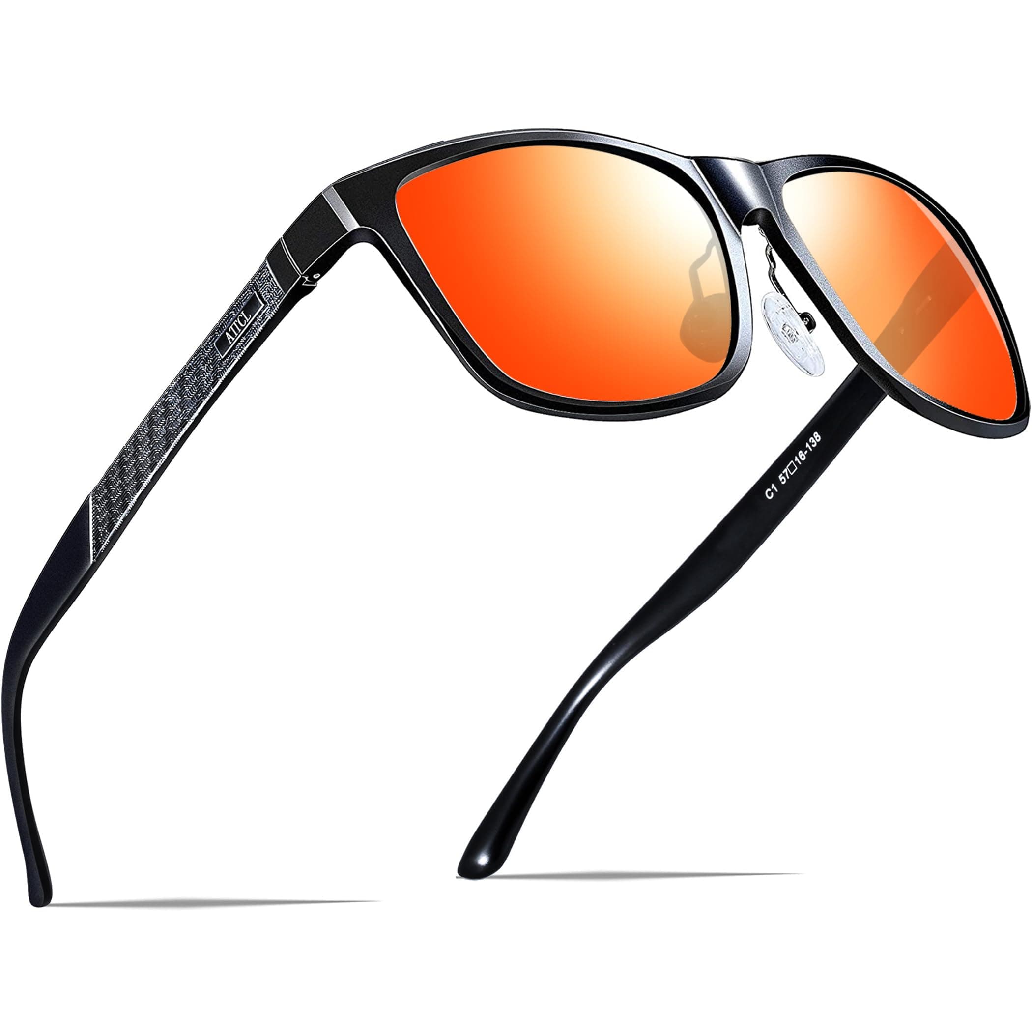 ATTCL Hombre Gafas de sol Polarizado Al-Mg Metal Super Ligero Marco UV400 CAT 3 CE