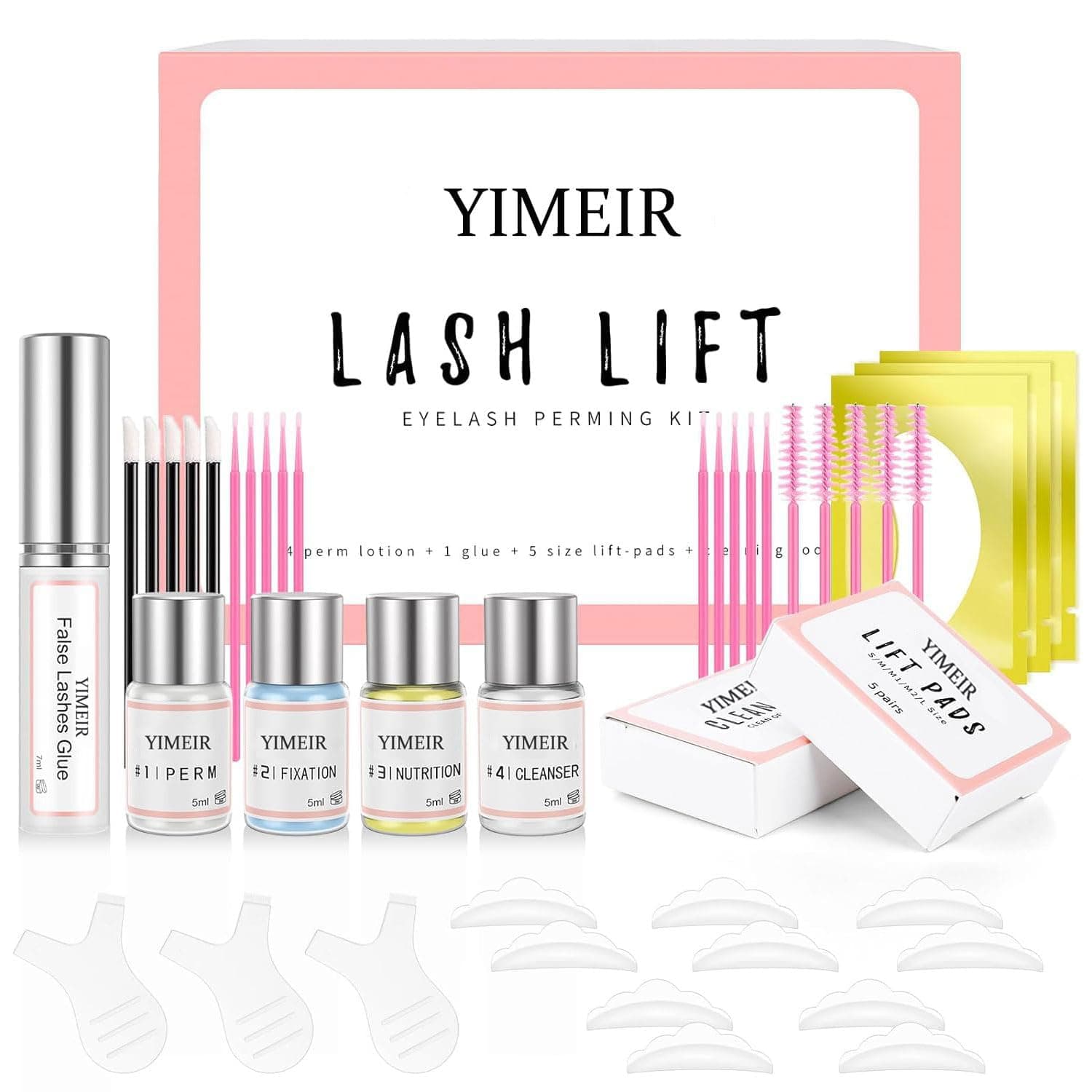 2025 Lifting Pestañas Kit,YIMEIR Lash Lift Kit,Kit de Permanente de Pestañas,Apto para Salones de Belleza(Versión Mejorada)