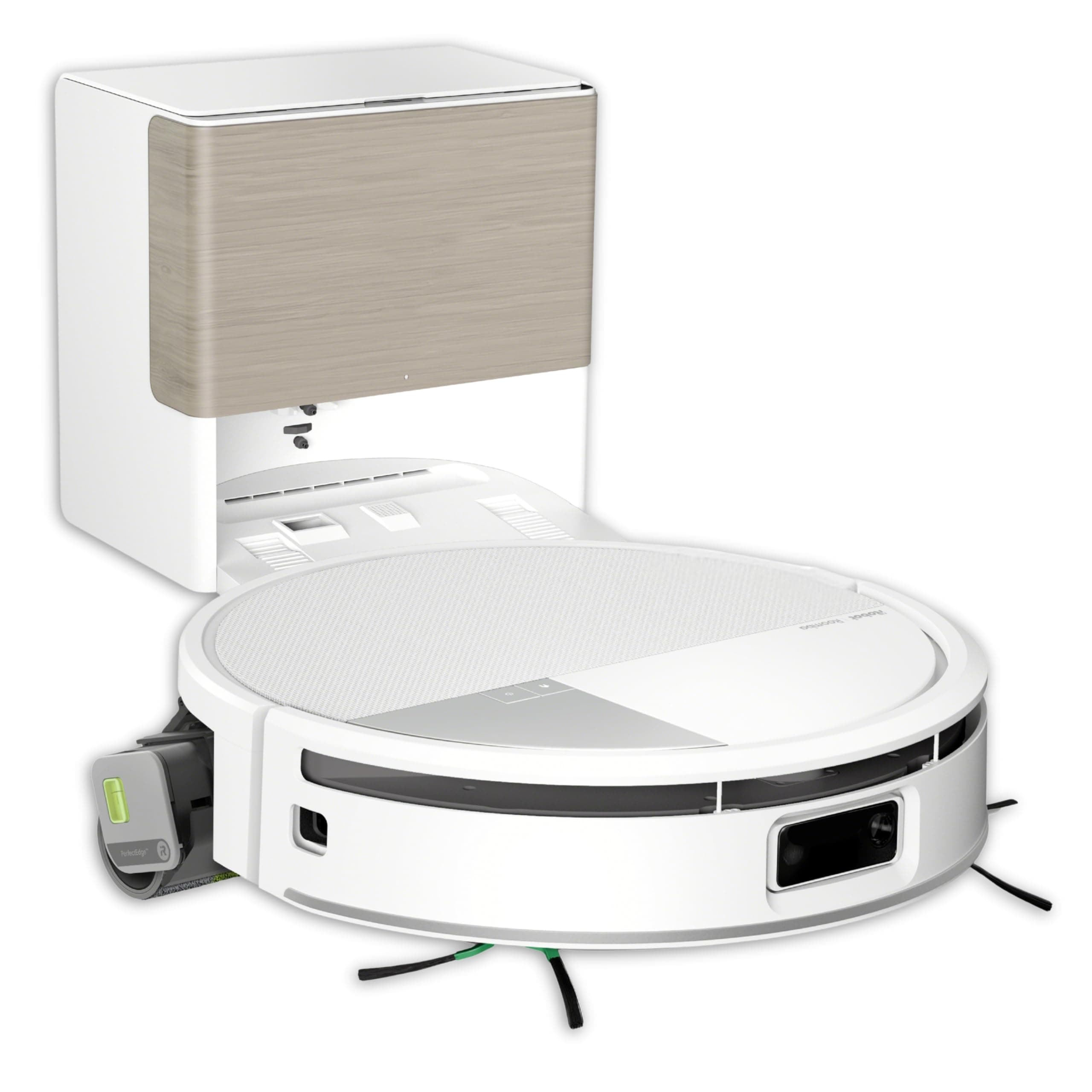 iRobot Roomba Max 705 Combo+Stazione AutoWash, Robot Aspirapolvere Lavapavimenti, ProLiDAR, PowerSpin Roller Mop,SmartScrub,Riconoscimento Oggetti AI,Pulizia Predittiva, Controllo Vocale e App, Bianco