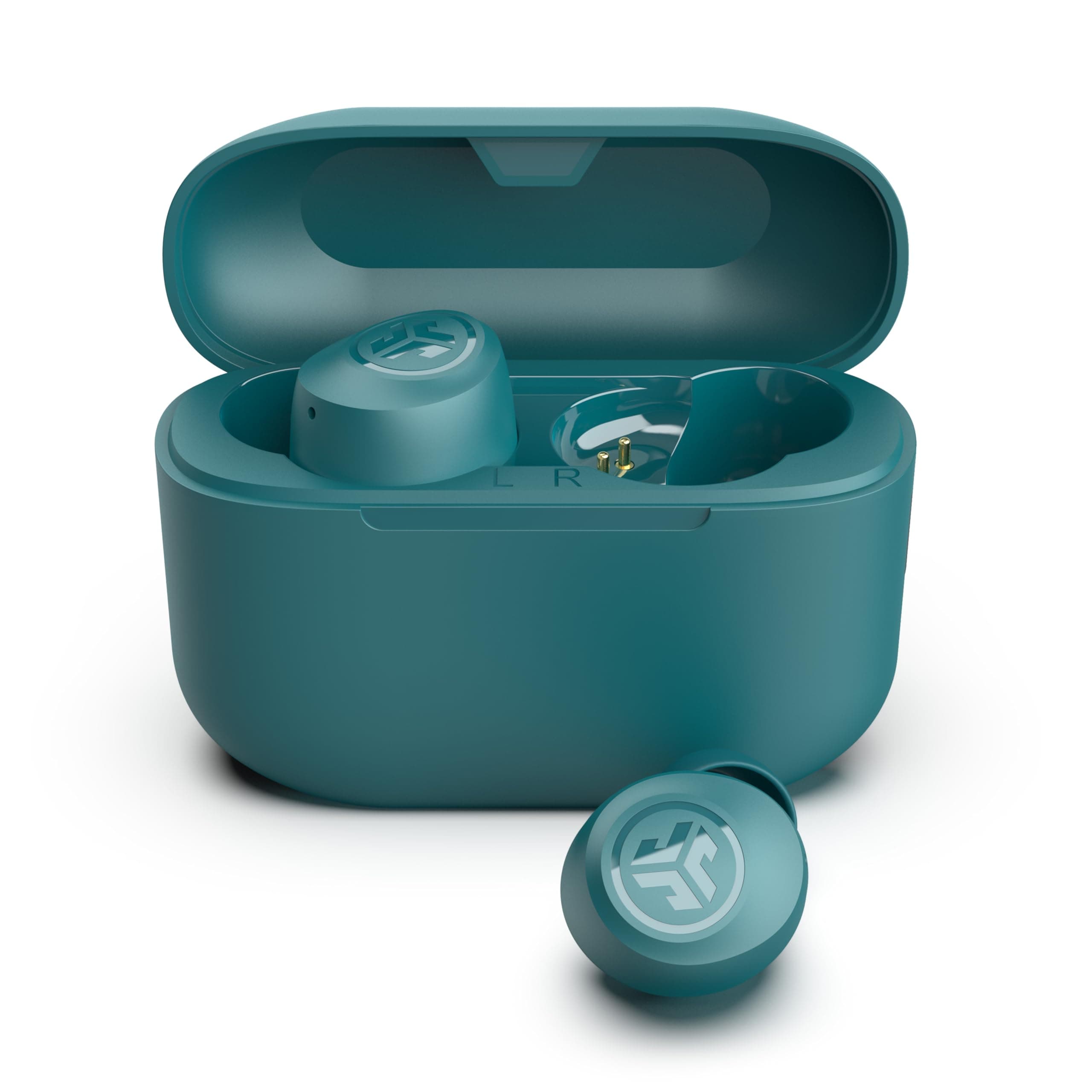 JLab Go Air Pop+ Cuffie Bluetooth In Ear Piccole, Auricolari Senza Fili, 35H+ di Autonomia, IP55 True Wireless Earbuds con Microfono, Applicazione, Multipunto BT, Custodia Ricarica, Verde Acqua