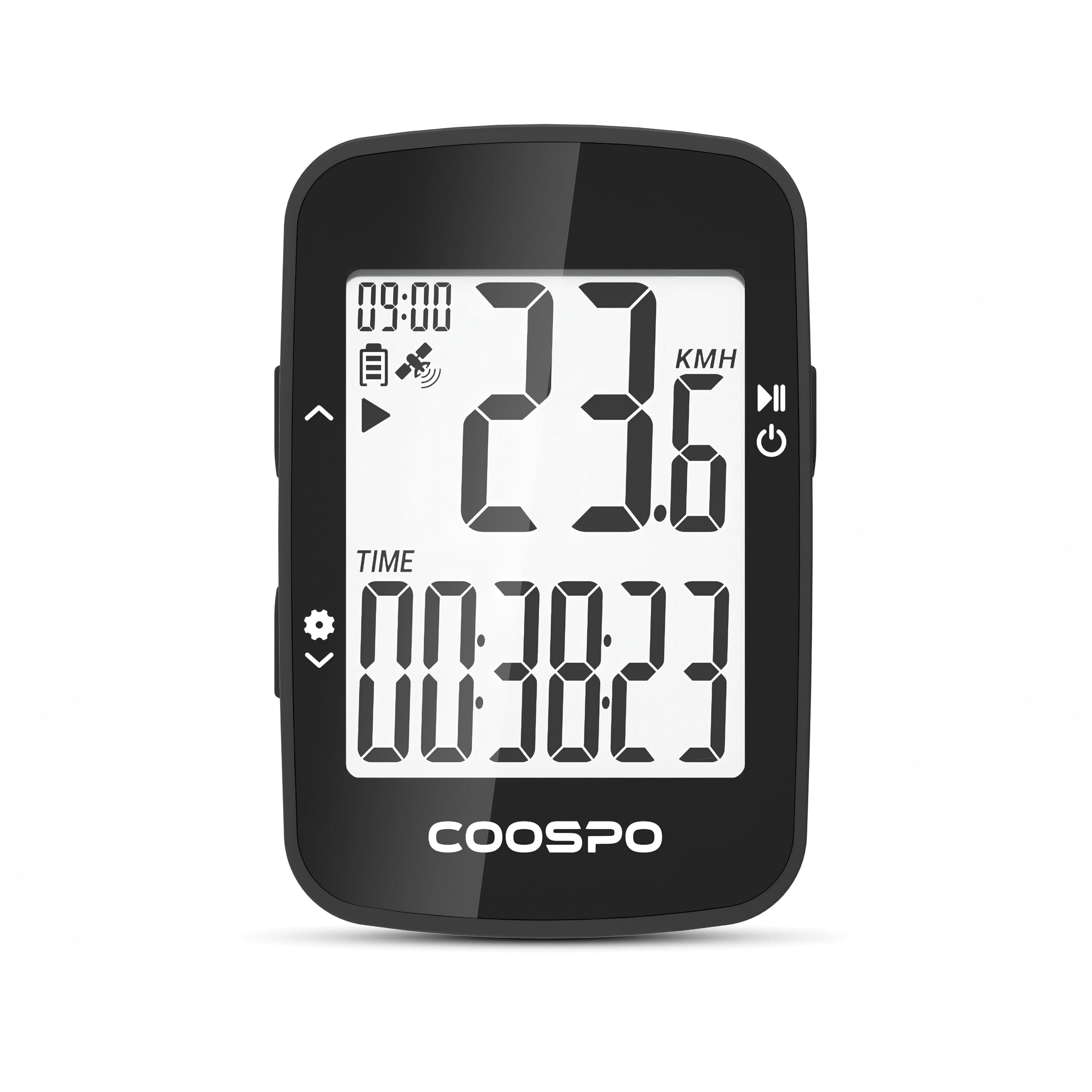 COOSPO BC26 Ciclocomputador Bicicleta GPS Bluetooth, Ciclismo Ordenador Inalámbrico con Alarma de Velocidad, Pantalla LCD de 2.3 Pulgadas IPX7 Impermeable para Bicicleta de Carretera MTB Bicicleta