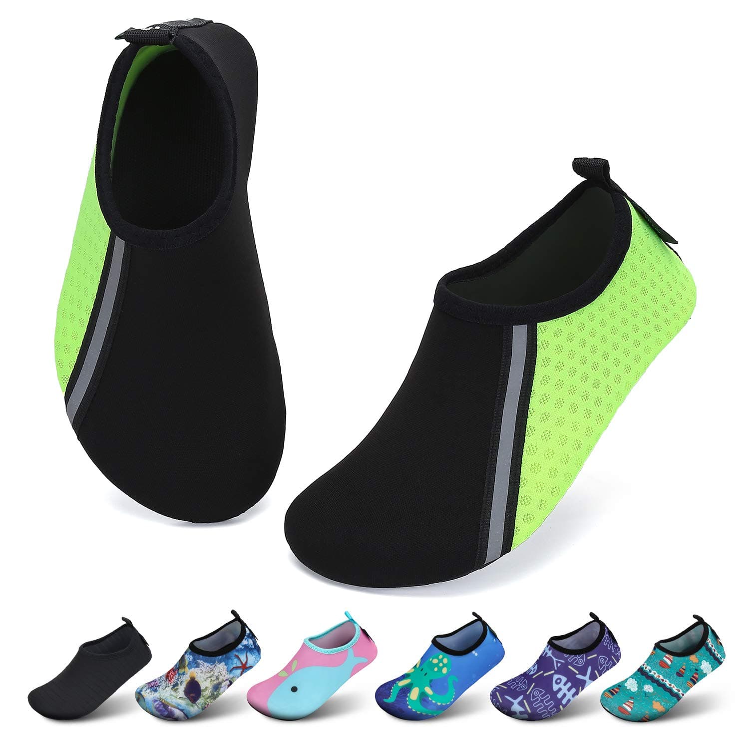 SAGUARO Kinder Badeschuhe Mädchen Schwimmschuhe Junge Schnell Trocken Outdoor Aqua Schuhe Pool Yoga，21-35EU
