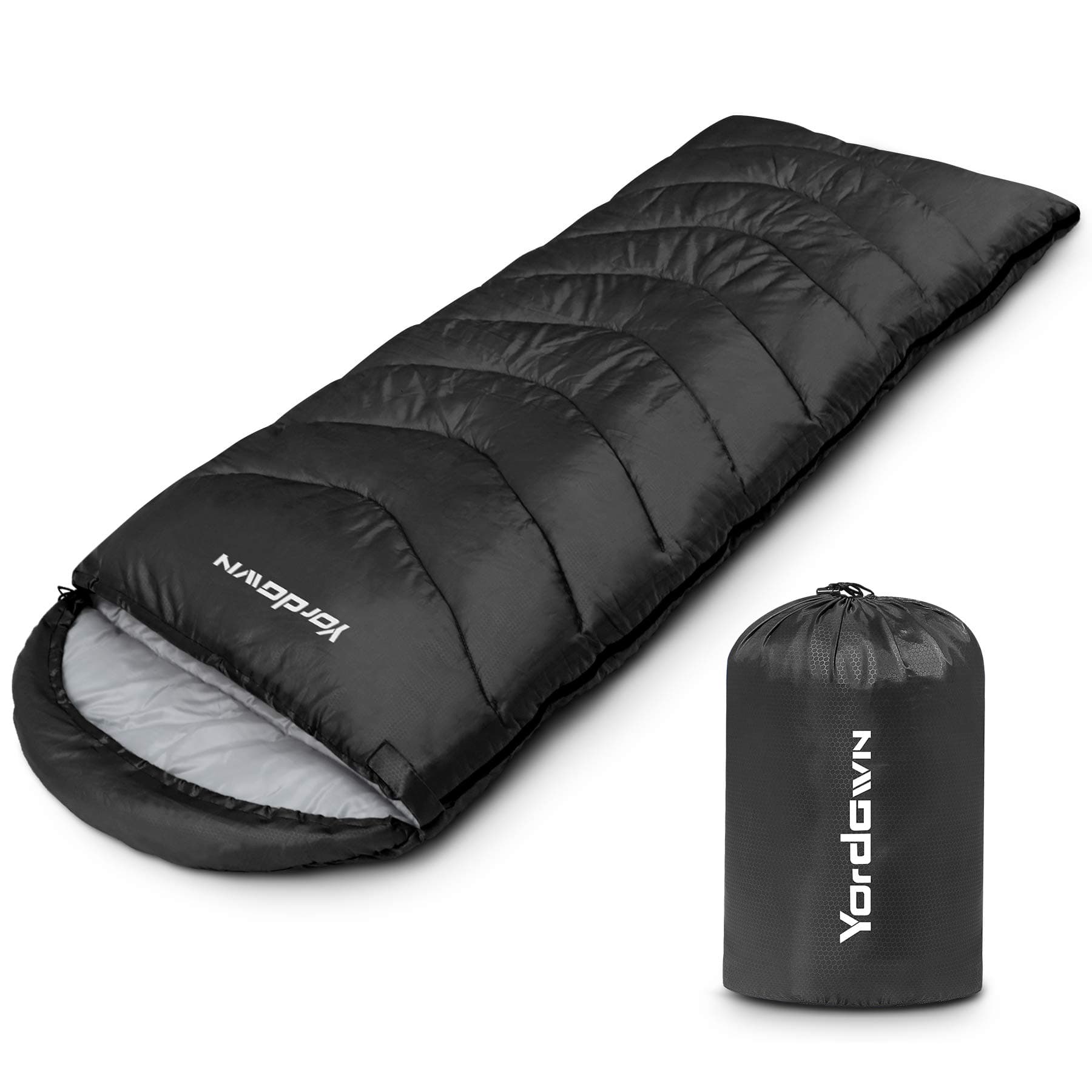 Yordawn Saco de Dormir Adulto Niños Ultraligero y Compacto, Saco Dormir Ligero Camping 4 Estaciones Sacos de Dormir Invierno Verano, Sleeping Bag Saco Cama Impermeable para Viajes Senderismo