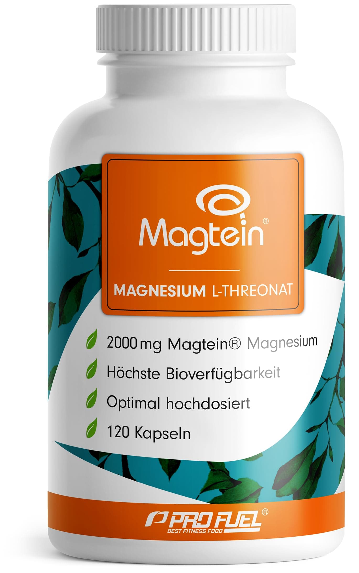 Magnesium Threonate Kapseln 120x - optimal hochdosiert mit 2000 mg Magtein® Magnesium-L-Threonat pro Tag - innovative, patentierte Magnesium-Form - laborgeprüft mit Zertifikat - Vorrat für 30 Tage