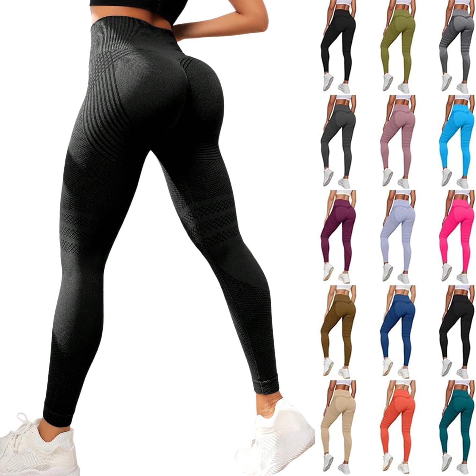 Solenao Leggins 3D Anticellulite Donna Leggings 3d Anticellulite Fittabella Push Up Sculpture Lipedema a Compressione Controllo Graduata Anti Vita Alta Senza Cuciture Donna Fitness Yoga Pantacollant