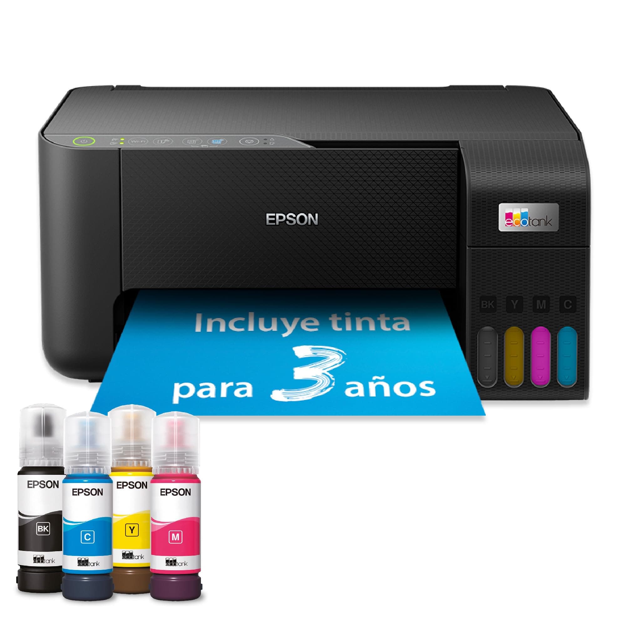 Epson Impresora multifunción EcoTank ET-2862 A4 con depósito de Tinta, conexión Wi-Fi y hasta 3 años de Tinta incluida