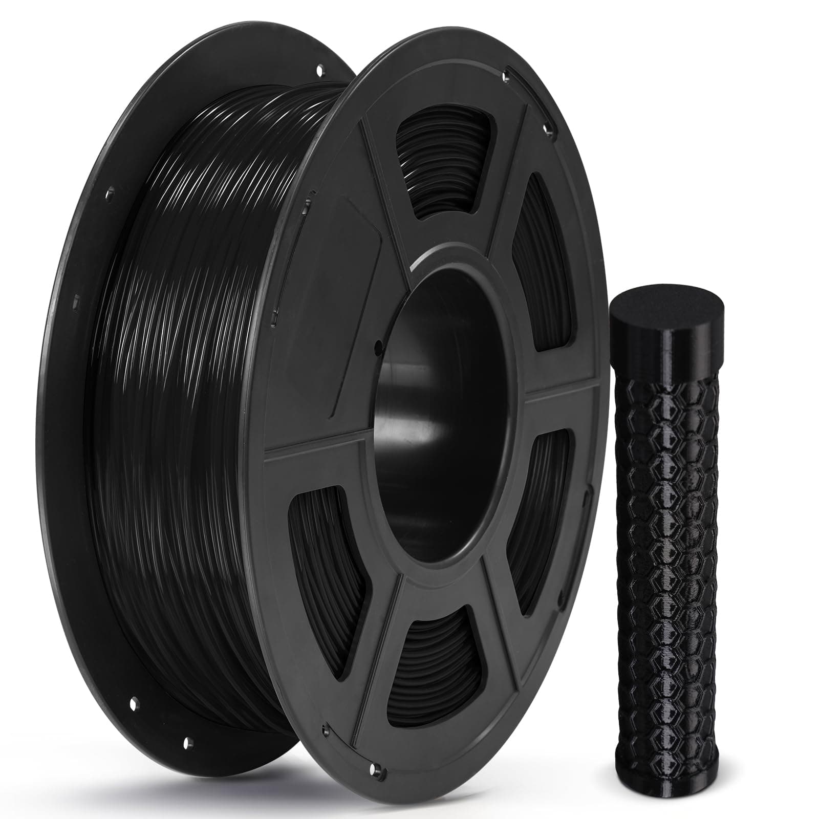 ANYCUBIC TPU Filament 1,75 mm, 95A TPU 3D Drucker Filament, Flexibel und weich, unterstützt Hohe Geschwindigkeit, Intelligente Identifikation, 1KG Schwarz