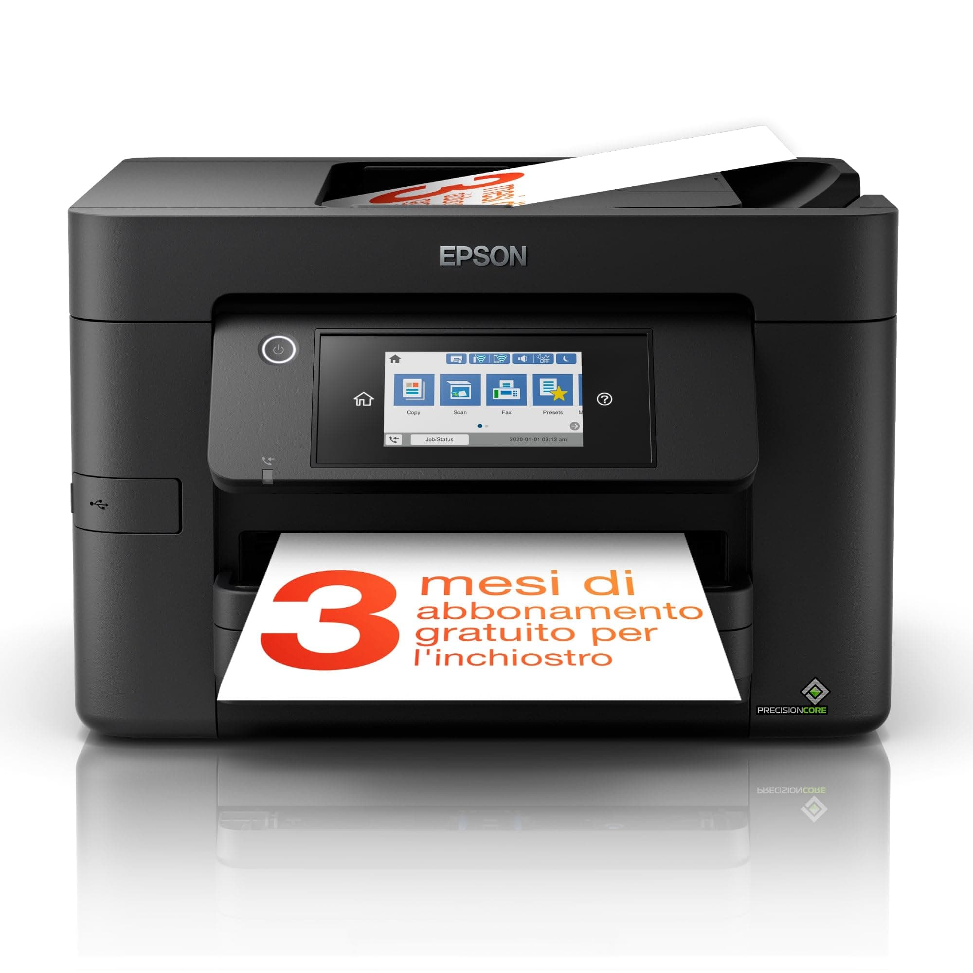 Epson WorkForce Pro WF-4820DWF, Stampante multifunzione, Inkjet A4 fronte/retro, Fax, Scansione, Copia, ADF 35 pagine, Velocità 25 pagine al minuto