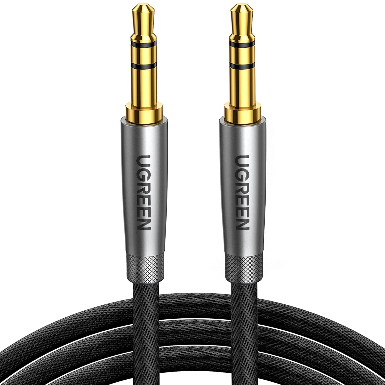 UGREEN 3,5mm Klinke auf Klinke Aux Kabel Stereo Audio Klinkenkabel für Autoradio, Kopfhörer, Galaxy A/M Serien, Redme Note Serie, PC, Tablets, Lautsprecher, MP3/ MP4 Player usw. (1m)