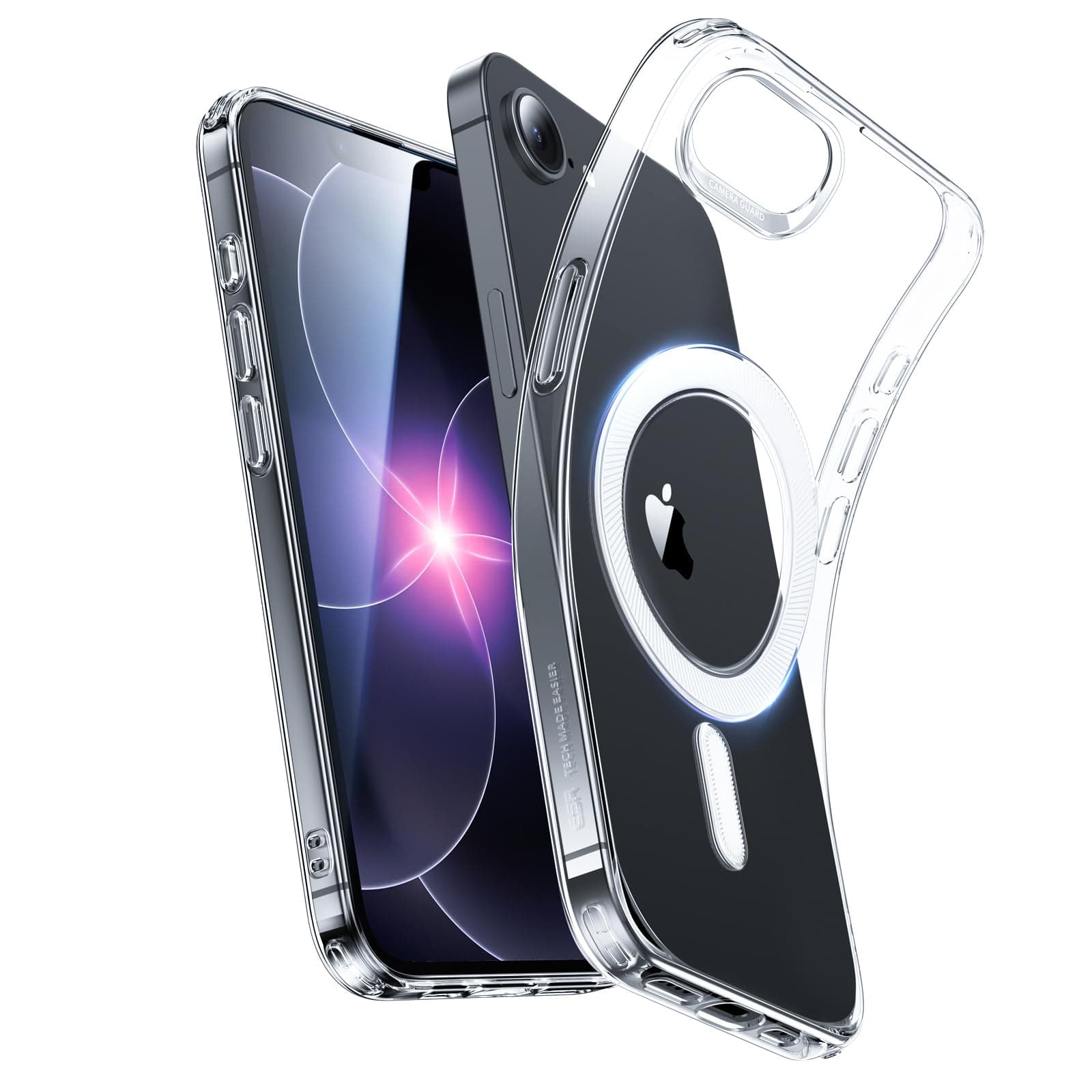 ESR für iPhone 17e Hülle und iPhone 16e Hülle, Kompatibel mit MagSafe Kameraschutz Stoßfeste Dünne Handyhülle für iPhone 17e/16e Widersteht Vergilbung und Kratzern Magnetische Silikon Schutzhülle Klar