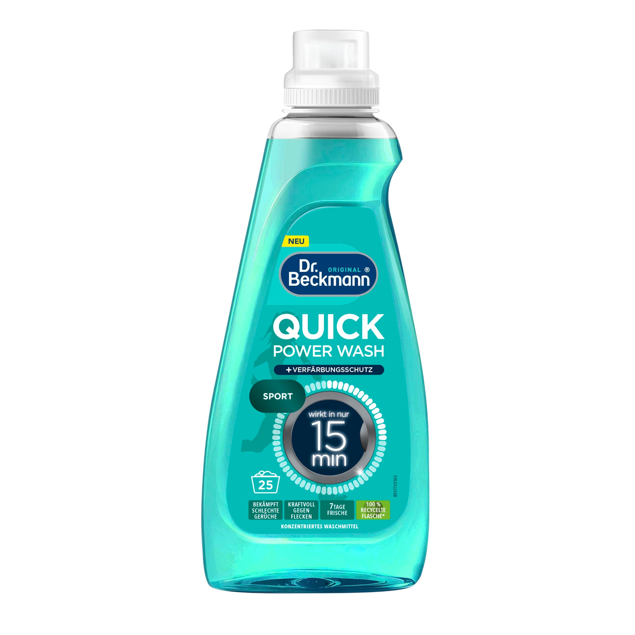 Dr. Beckmann Quick Power Wash Sport | Bekämpft schlechte Gerüche | 800 ml