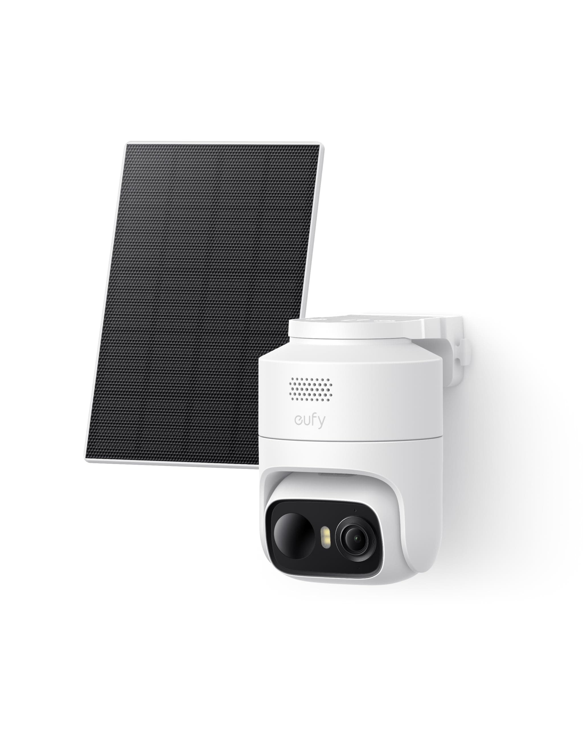 eufy Security eufyCam C37, caméra Surveillance WiFi extérieure sans Fil, Suivi IA motorisé à 360°, Solaire 2K, détection de Personnes/Animaux/véhicules, sans Frais, Carte microSD Non Incluse