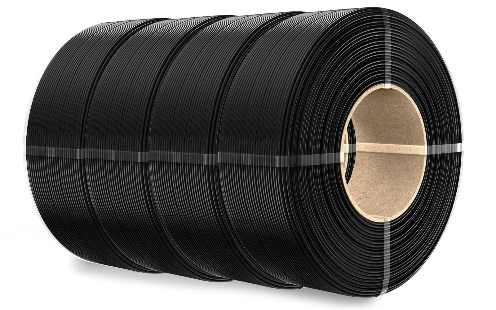JAYO Filamento PLA Refill 1.75 mm 4x1.1 kg Negro | PLA Recambio sin bobina para bobinas JAYO, Precisión dimensional +/-0.02 mm, 4x1.1 kg Negro, Impresora 3D