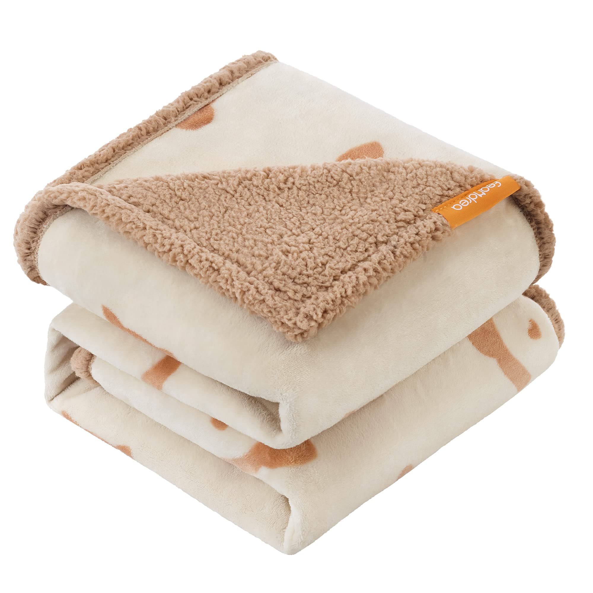 Feandrea wasserdichte Hundedecke, Sherpa Fleece Haustier Decke für mittelgroße und große Hunde, Katzen, 152 x 127 cm, XL, maschinenwaschbar, beidseitiger Sofabezug-Schutz, beige PPB060K01