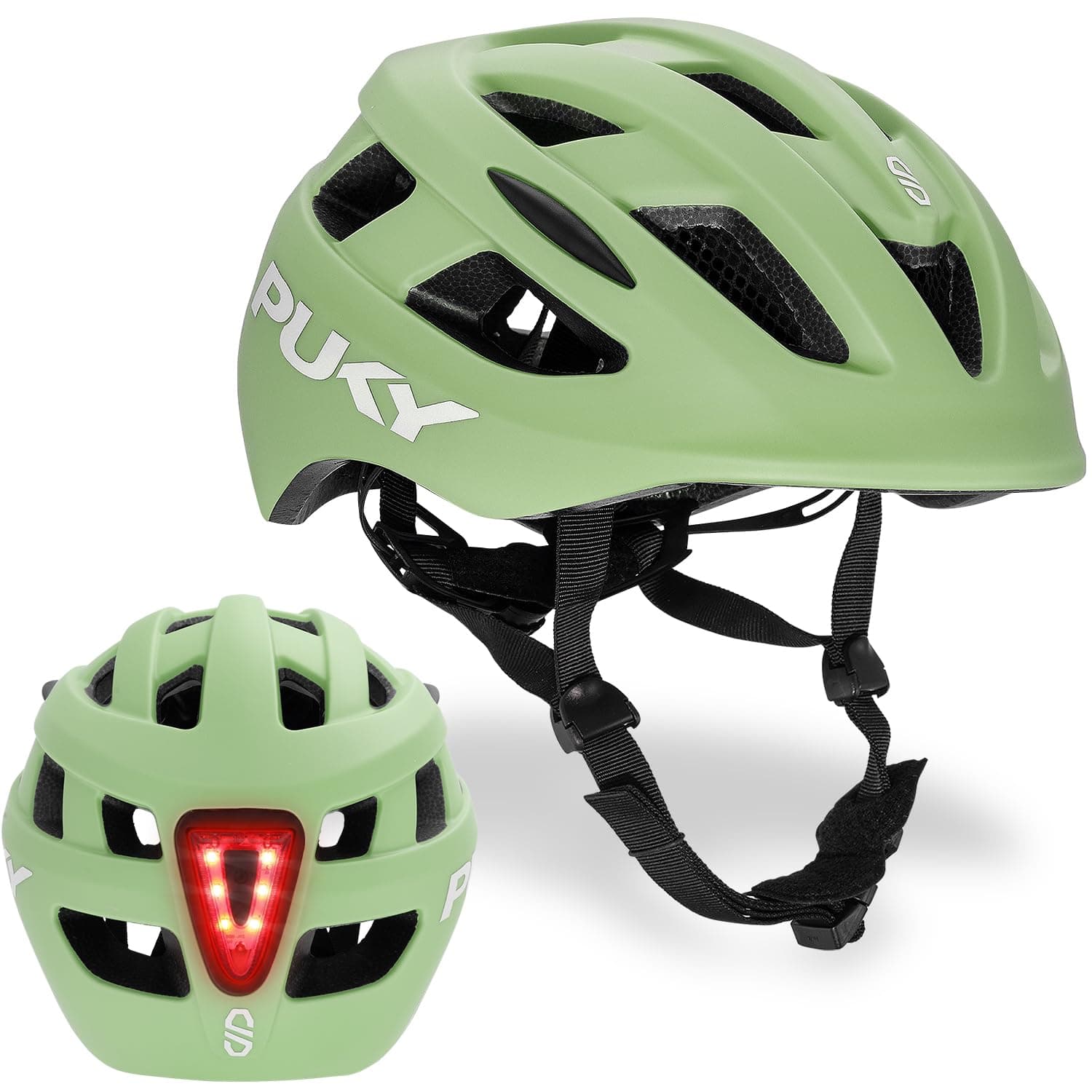PUKY Helmet | Kinder Fahrradhelm S: 48-55 cm/M: 54-58cm | Leichtgewicht 220g | Maximaler Schutz & Belüftung | 360° Sichtbarkeit durch Licht-Modul | Kinderhelm für Sicherheit und Komfort | Helm Kinder