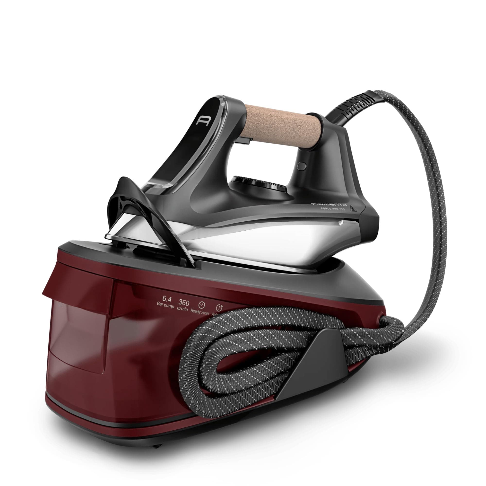 Rowenta Force Pro 350 Ferro con Generatore di Vapore, Stiratura Rapida ed Efficiente, 2400W, Erogazione di Vapore a 120 g/min, 6.4 bar, VR7443