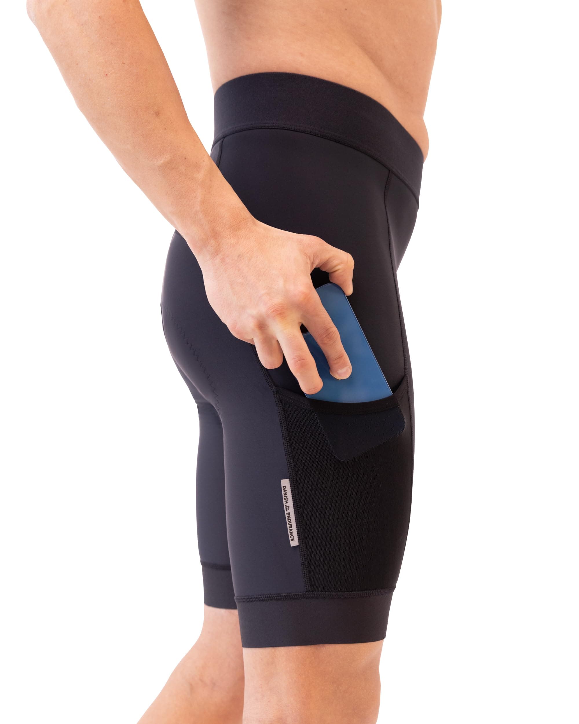 DANISH ENDURANCE Pantaloncini da Ciclismo da Uomo, per Bicicletta, Imbottiti in Gel 3D, Elastici, Traspiranti