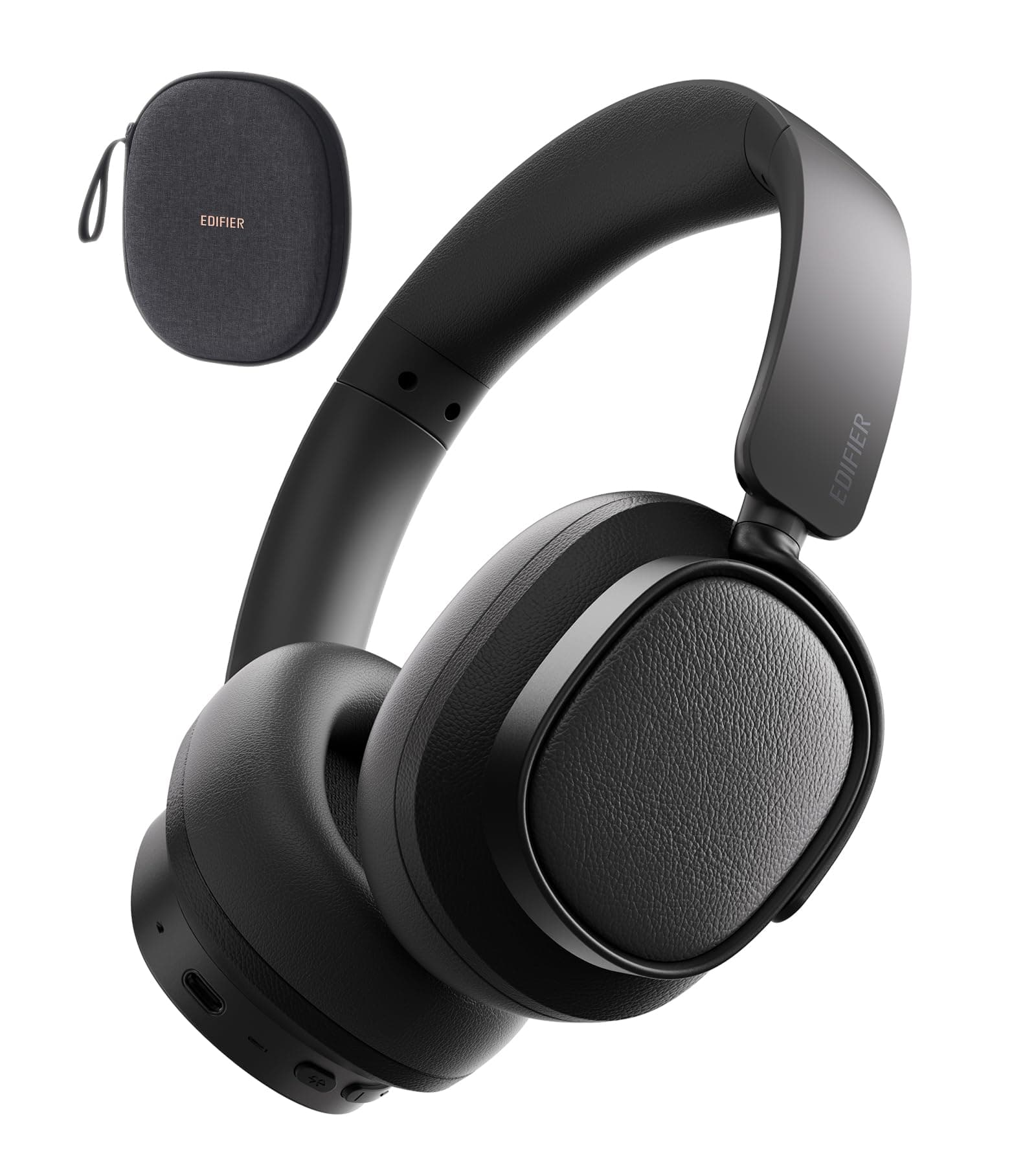 Edifier ES850NB Casque Supra-auriculaire sans Fil à réduction de Bruit, Hi-Res Audio, LDAC, 92H d'autonomie, Bluetooth 5.4 & Multipoint, AI Call Noise Reduction, Touch Control, Foldable Design - Noir