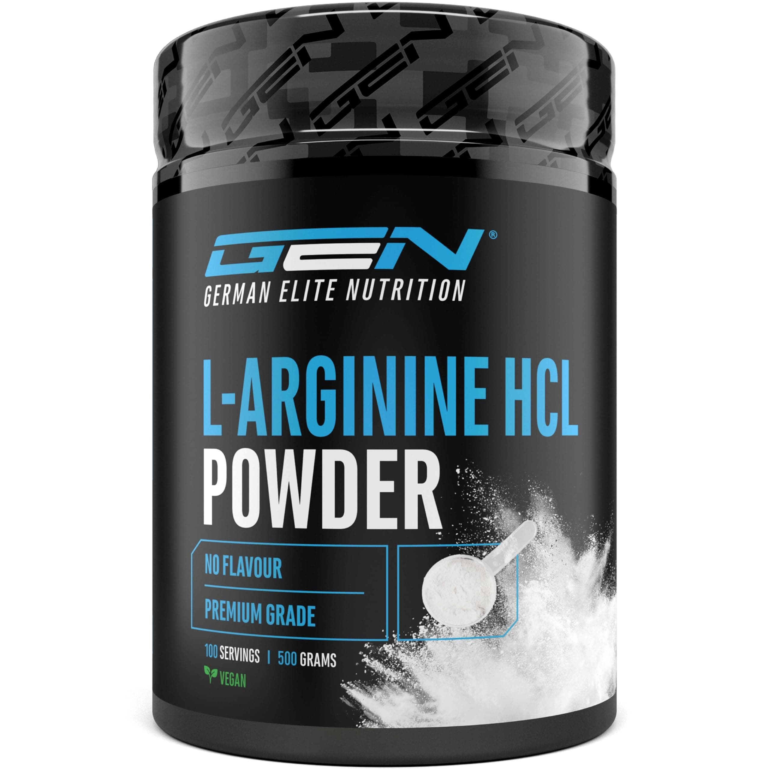 L-Arginine HCL - 500 g - L-Arginin Hydrochlorid - pflanzliches L-Arginin HCL - Optimale Löslichkeit - Reines Pulver ohne Zusätze - Vegan