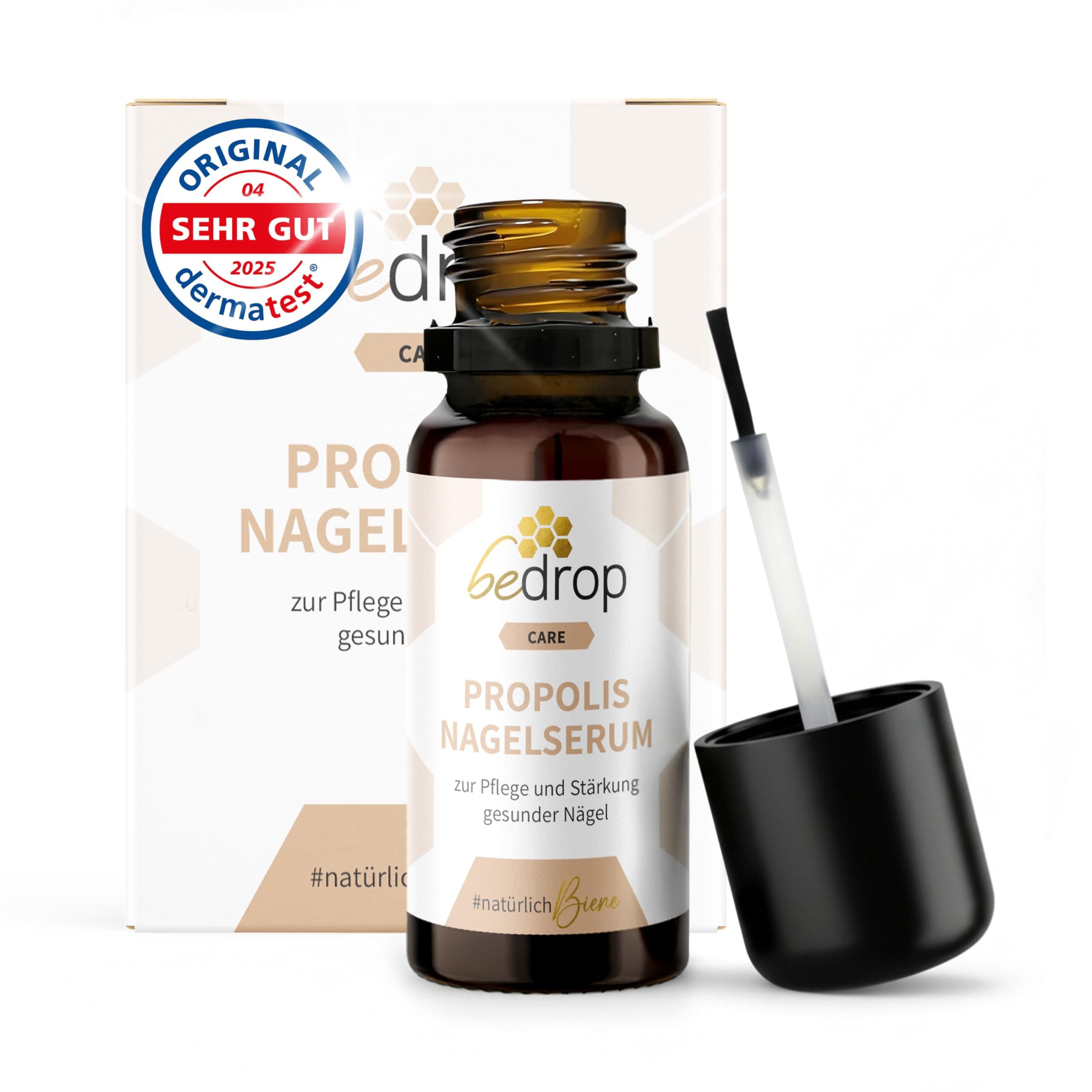 bedrop Propolis Nagelserum - hochdosierte Pflege der Haut bei Nagelpilz I Nail Care Formel mit Teebaumöl I Schnelle & Intensive Wirkung - 10ml