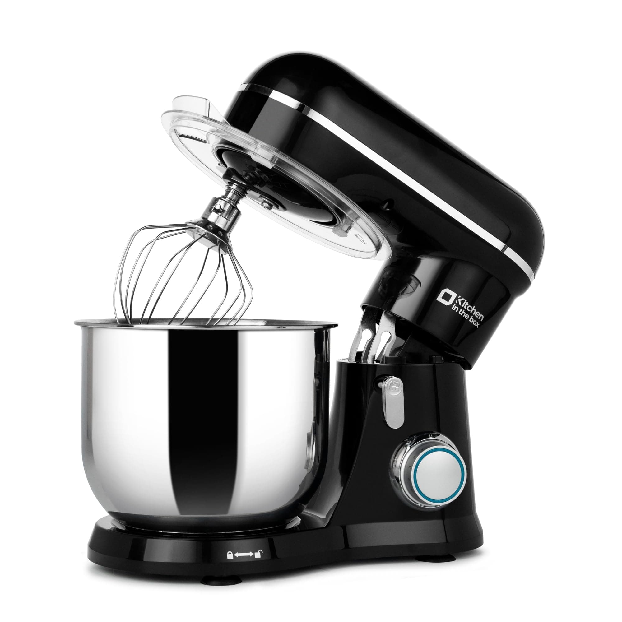 Kitchen in the box Batidora Amasadora Compacta 3.5L, Amasadora Pan y Repostería 800W, 10+ Velocidades con Pulso, Robot de Cocina Multifunción con Accesorios, para Principiantes y Cocinas Pequeñas