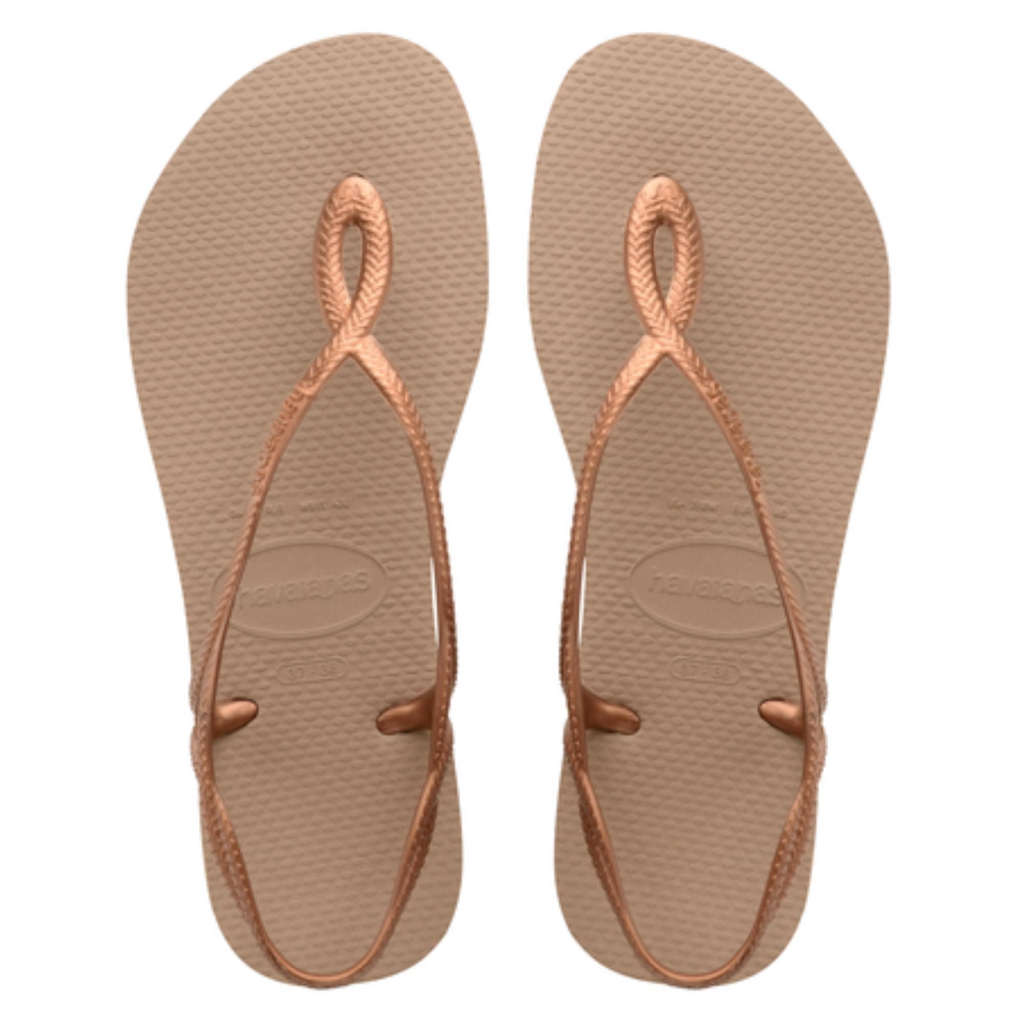 Havaianas - Luna, Sandalias Cómodas, Estilosas y Funcionales, Ajuste Seguro en Tobillo, Tiras Trenzadas y Suela Antideslizante, Mujer