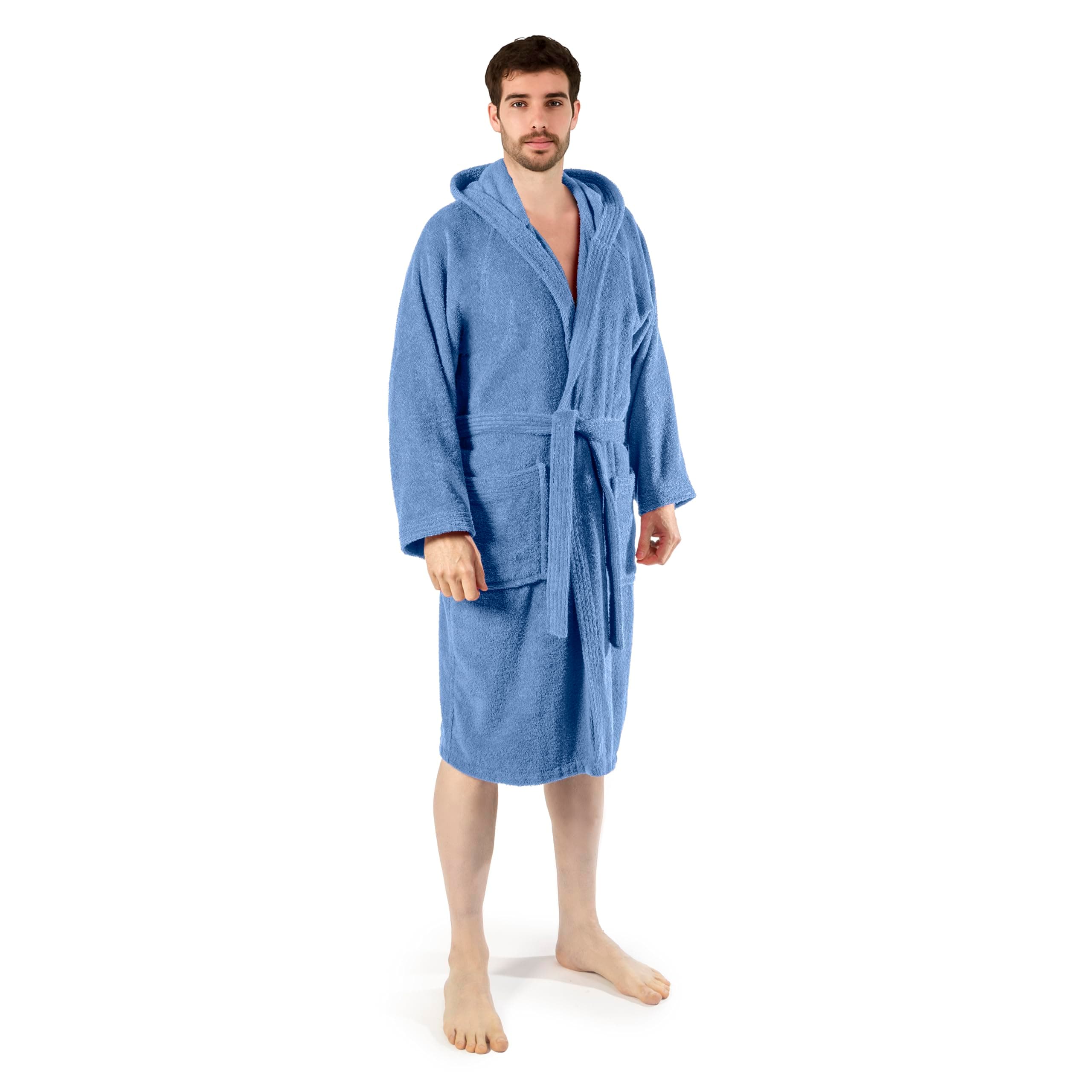 Caleffi - Accappatoio Uomo - Accappatoio Donna in Spugna di Cotone - Accappatoio Uomo Spugna Con Cappuccio - Accappatoio Piscina Palestra - Morbido e Assorbente, Asciugatura Rapida