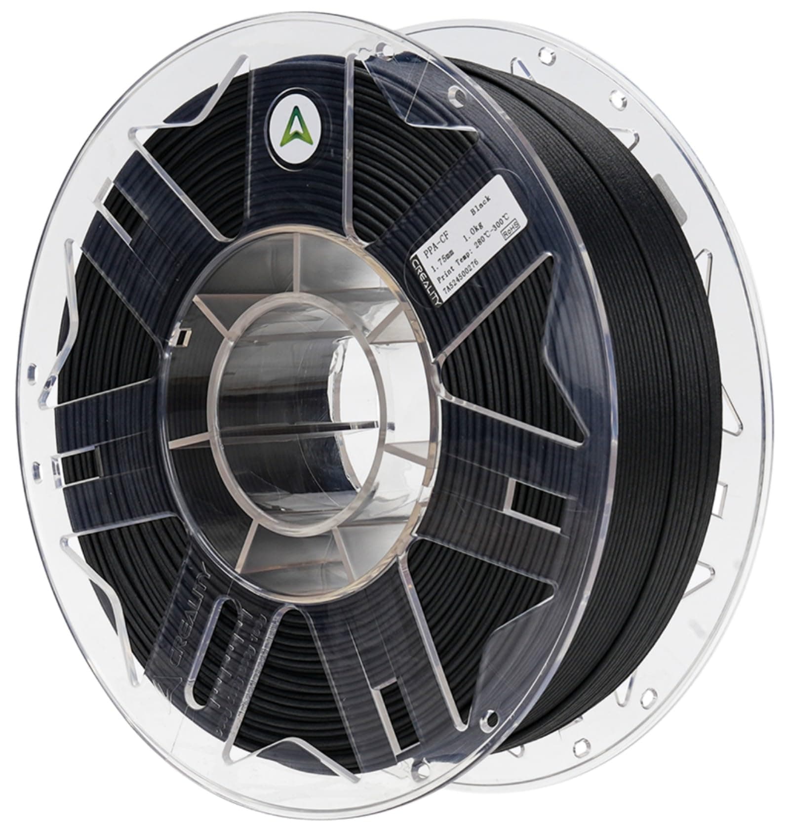 Creality PPA-CF Filamento 1,75 mm per Stampante 3D, 1 kg (2,2 libbre), Nylon ad Alta Prestazione con 15% Fibra Carbonio per Parti Automobilistiche e Industriali (Nero)