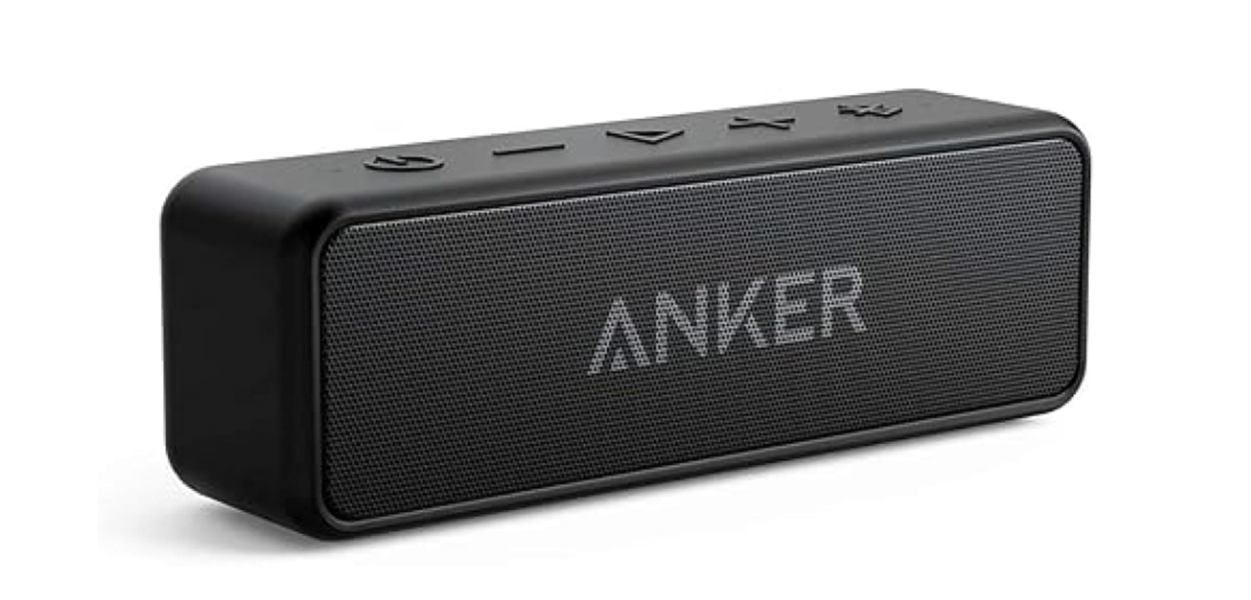 Anker SoundCore 2 Bluetooth Lautsprecher, Fantastischer Sound, Enormer Bass mit Dualen Bass-Treibern, 24h Akku, Verbesserter IPX7 Wasserschutz, Kabelloser Lautsprecher für iPhone, galaxy usw.(Schwarz)