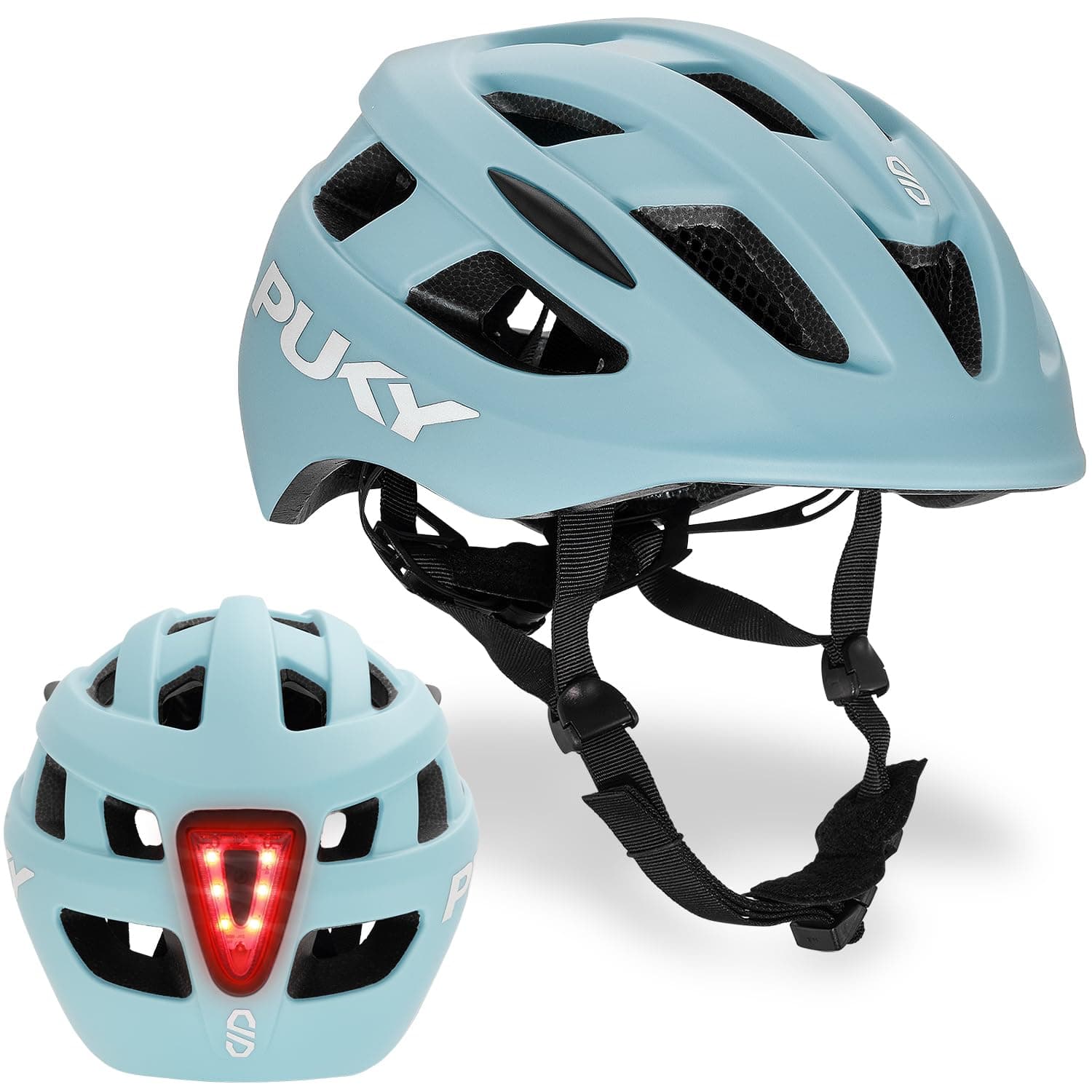 PUKY Helmet | Kinder Fahrradhelm S: 48-55 cm/M: 54-58cm | Leichtgewicht 220g | Maximaler Schutz & Belüftung | 360° Sichtbarkeit durch Licht-Modul | Kinderhelm für Sicherheit und Komfort | Helm Kinder