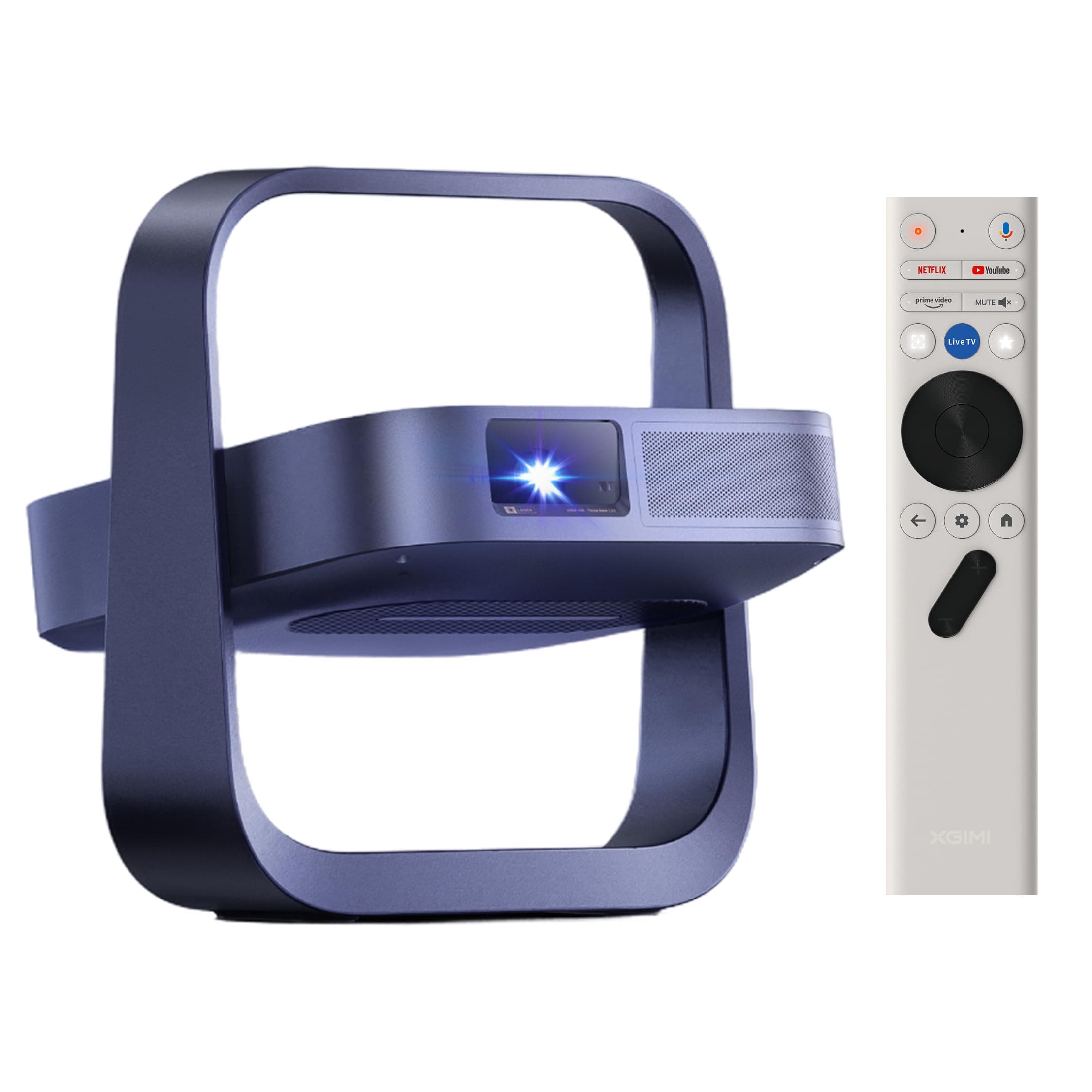 XGIMI Elfin Flip Laser Tragbarer Beamer 1080P mit Google TV & Netflix | 1600 ISO Lumen, RGB-Triple-Laser Smart Projektor, Harman Kardon Sound, für Heimkino und Schlafzimmer, WLAN & Bluetooth