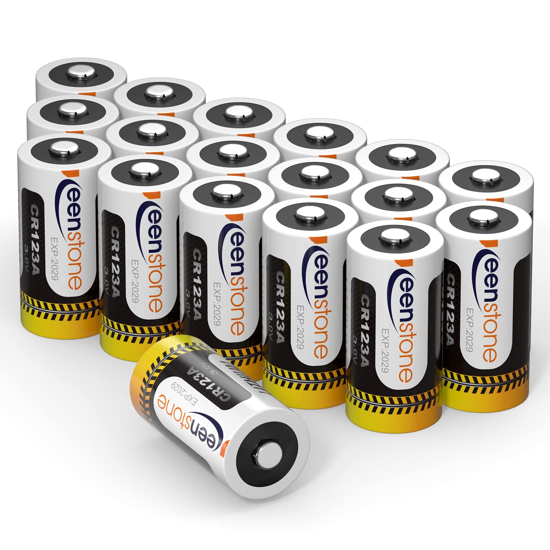 CR123A 3V Lithium, Keenstone 1600mAh Piles CR17345 3V Lithium Jetables Lot de 18 pour Lampe de Poche, Appareil Photo, Instrument Intelligent, Microphone etc.【Pas pour Arlo】